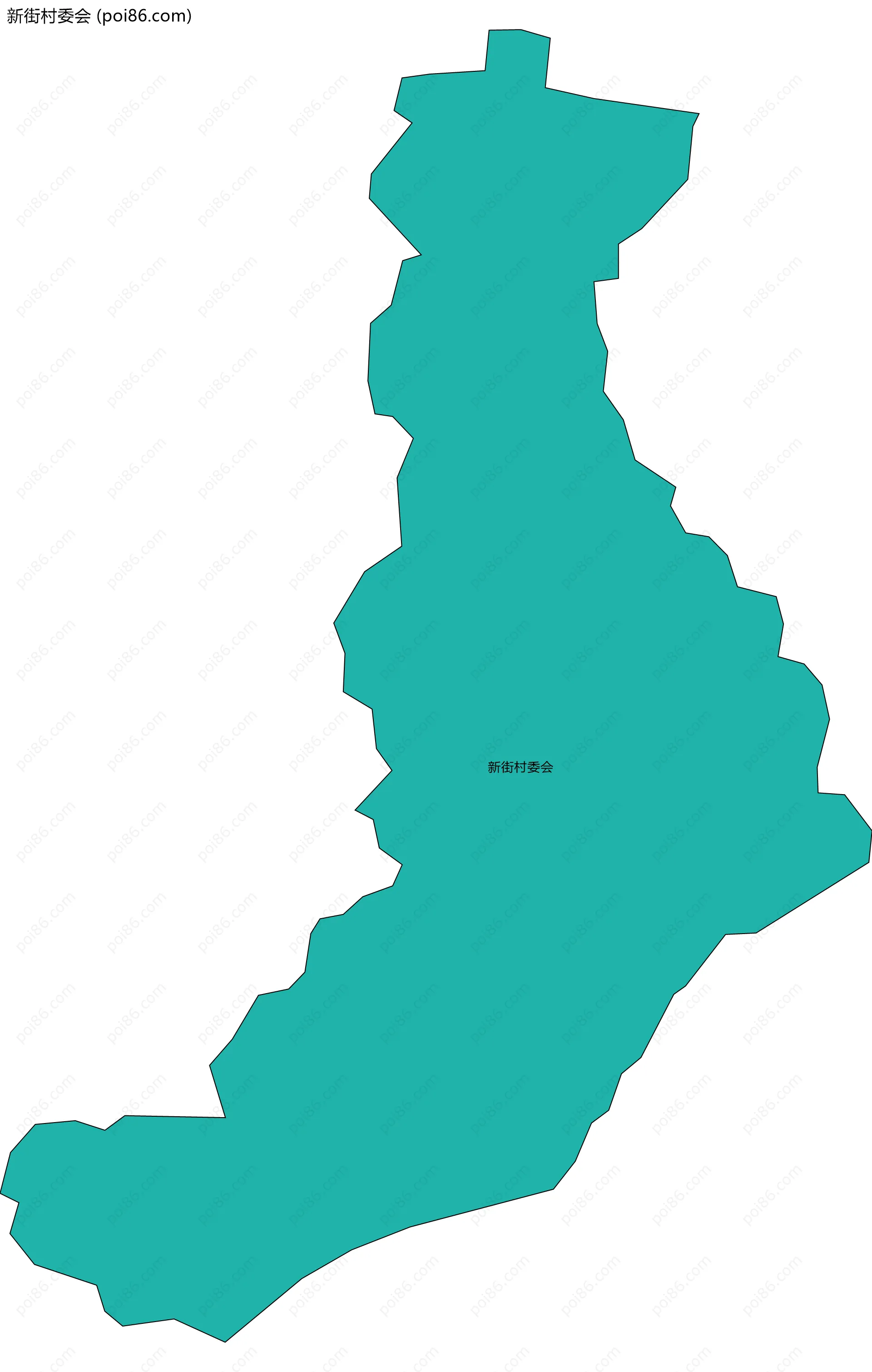 新街村委会边界地图