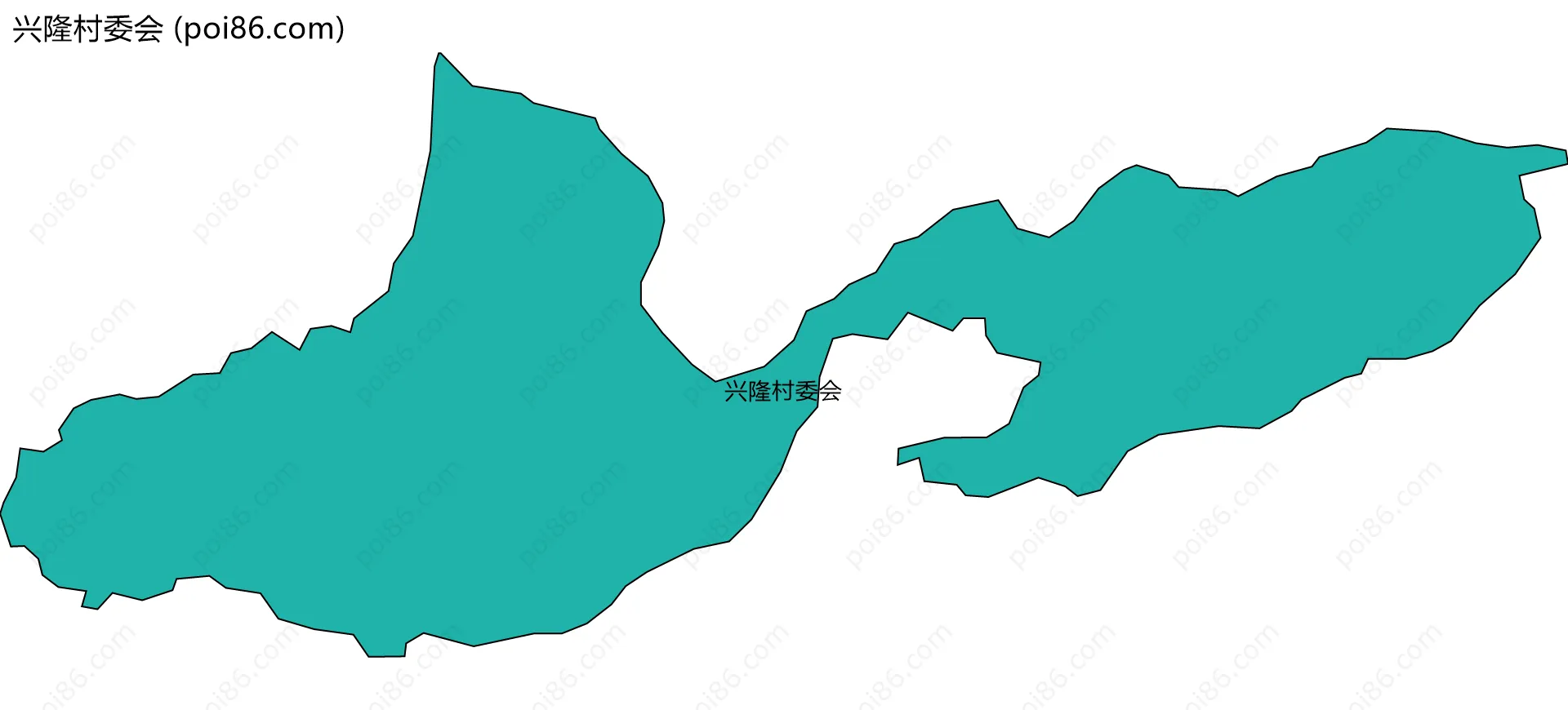 兴隆村委会边界地图