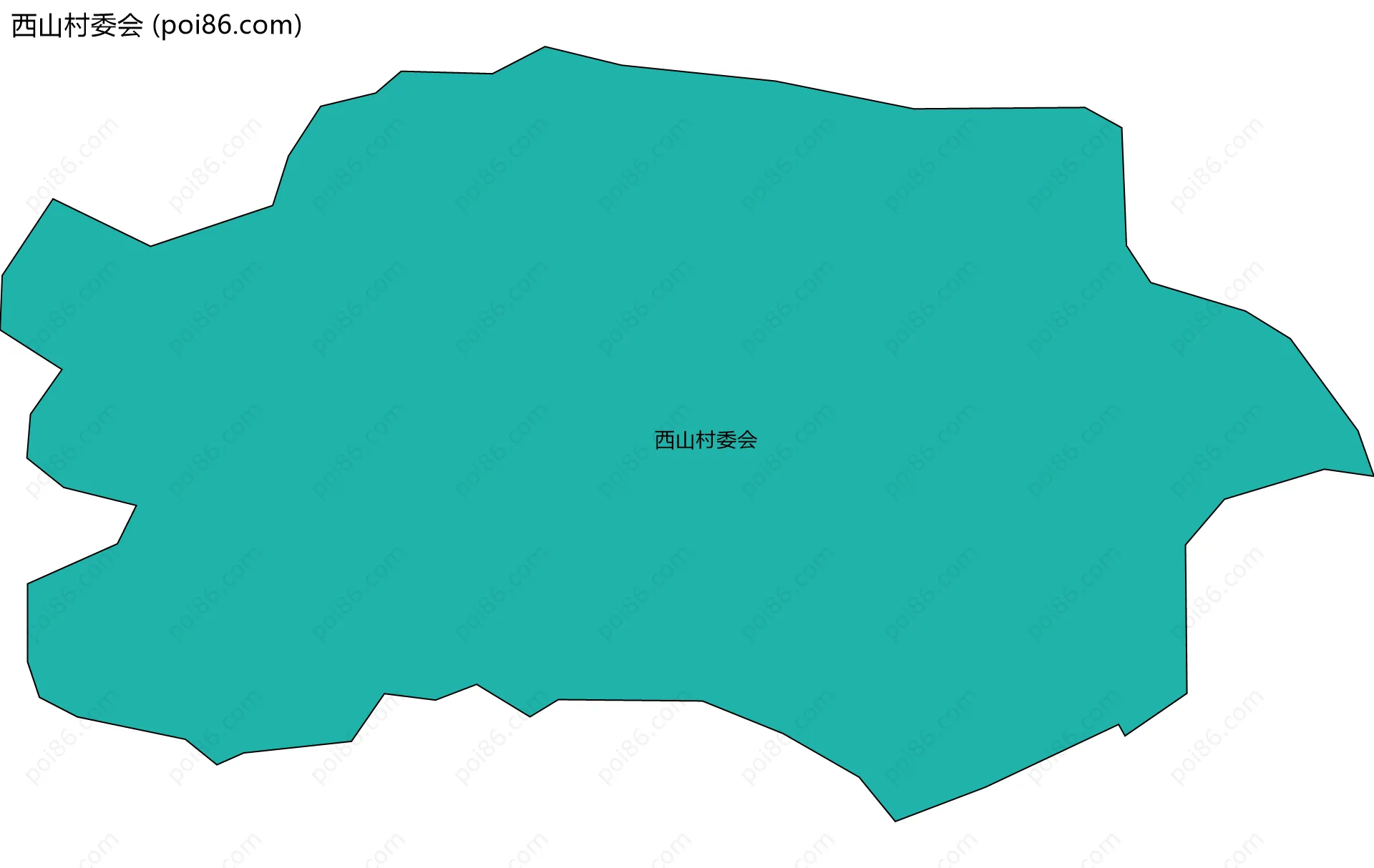 西山村委会边界地图