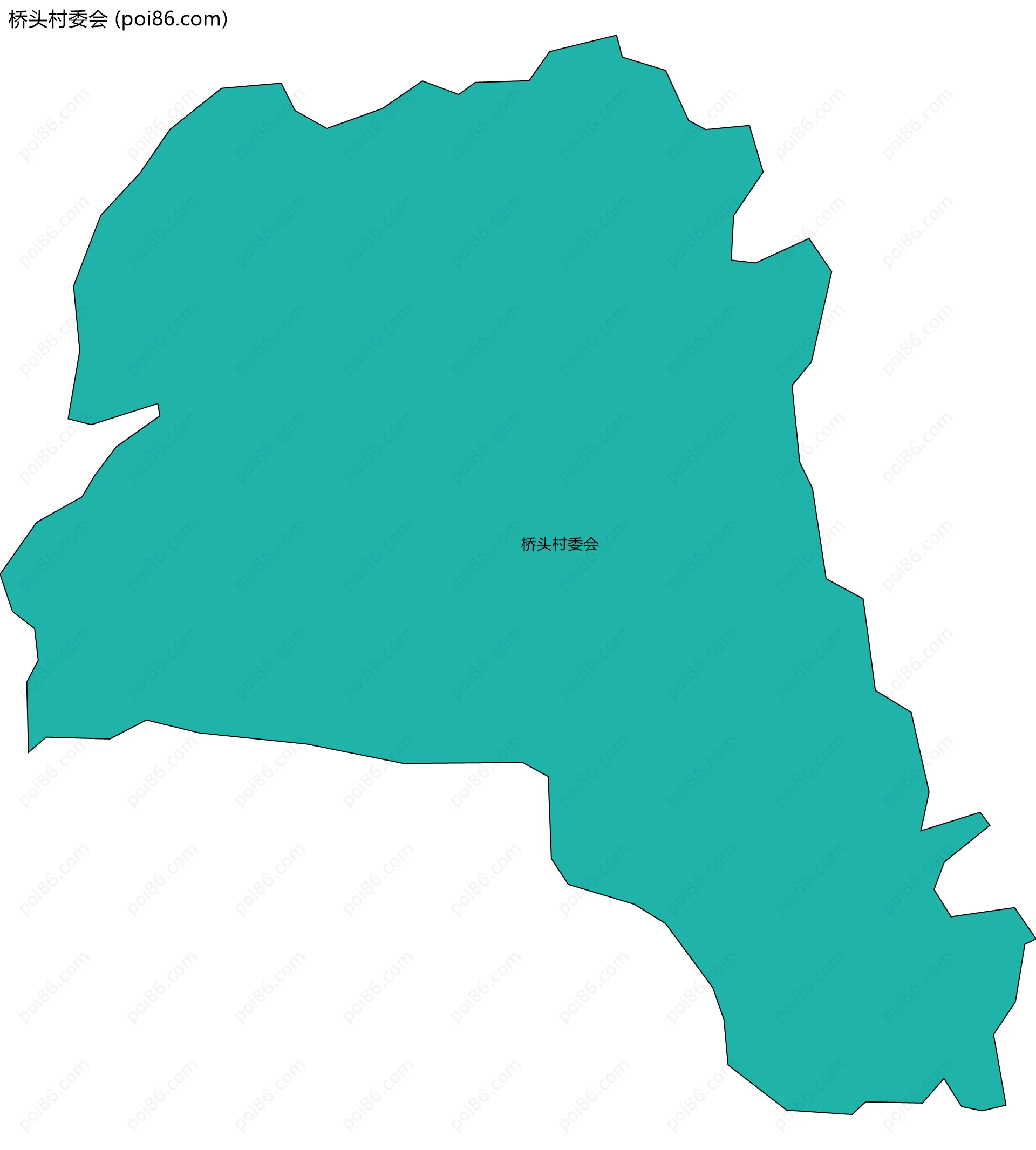 桥头村委会边界地图
