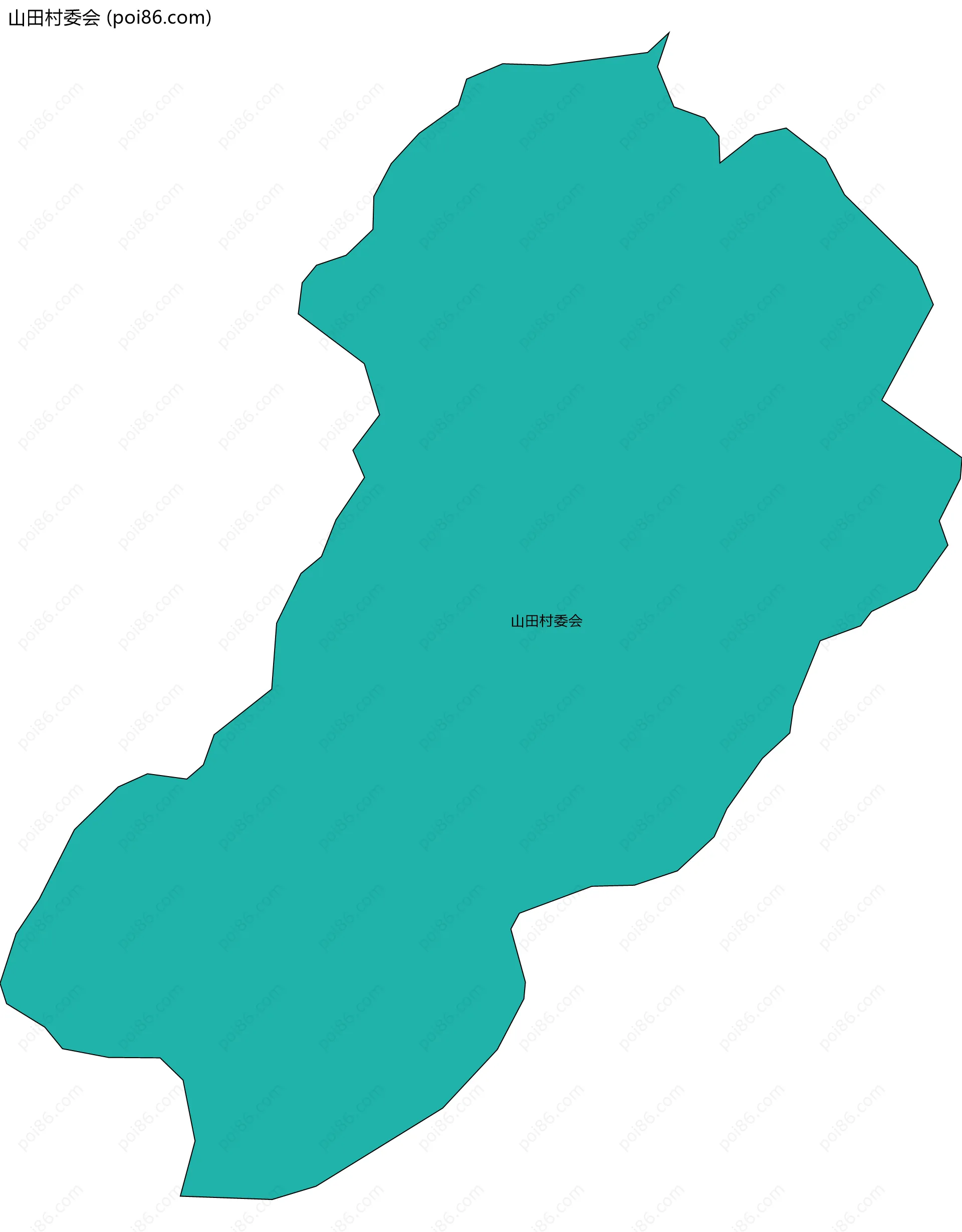 山田村委会边界地图