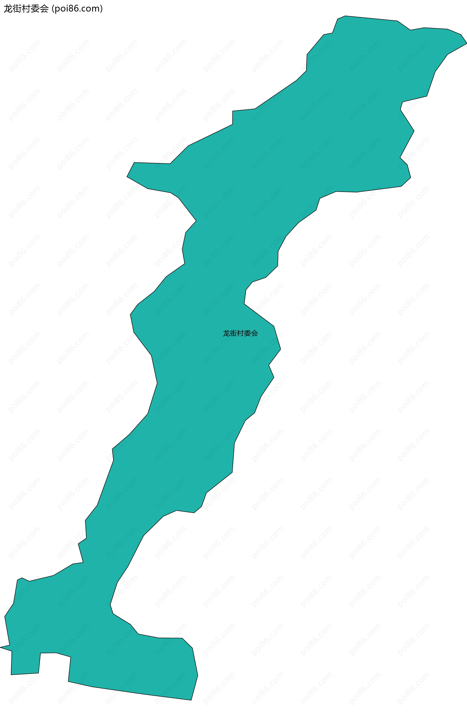 龙街村委会边界地图