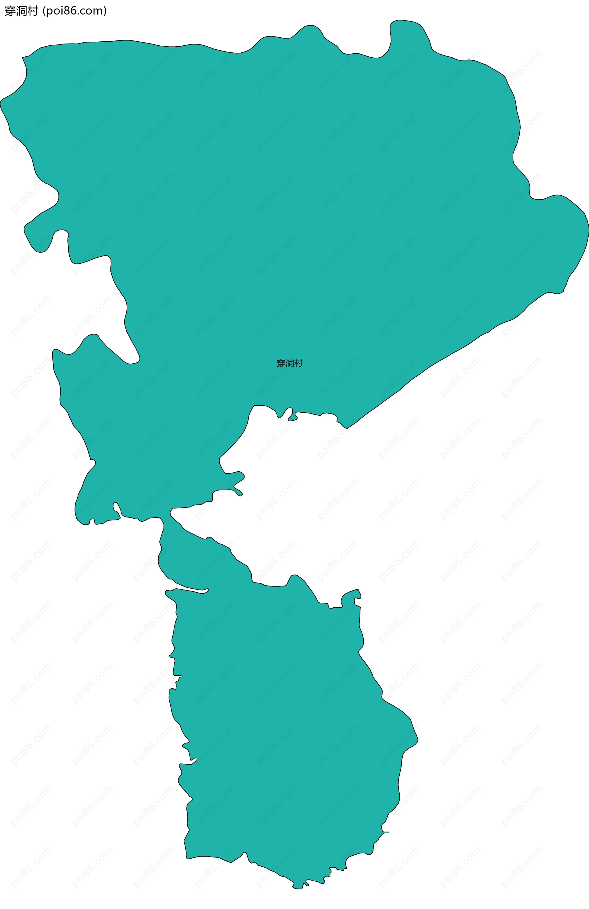 穿洞村边界地图