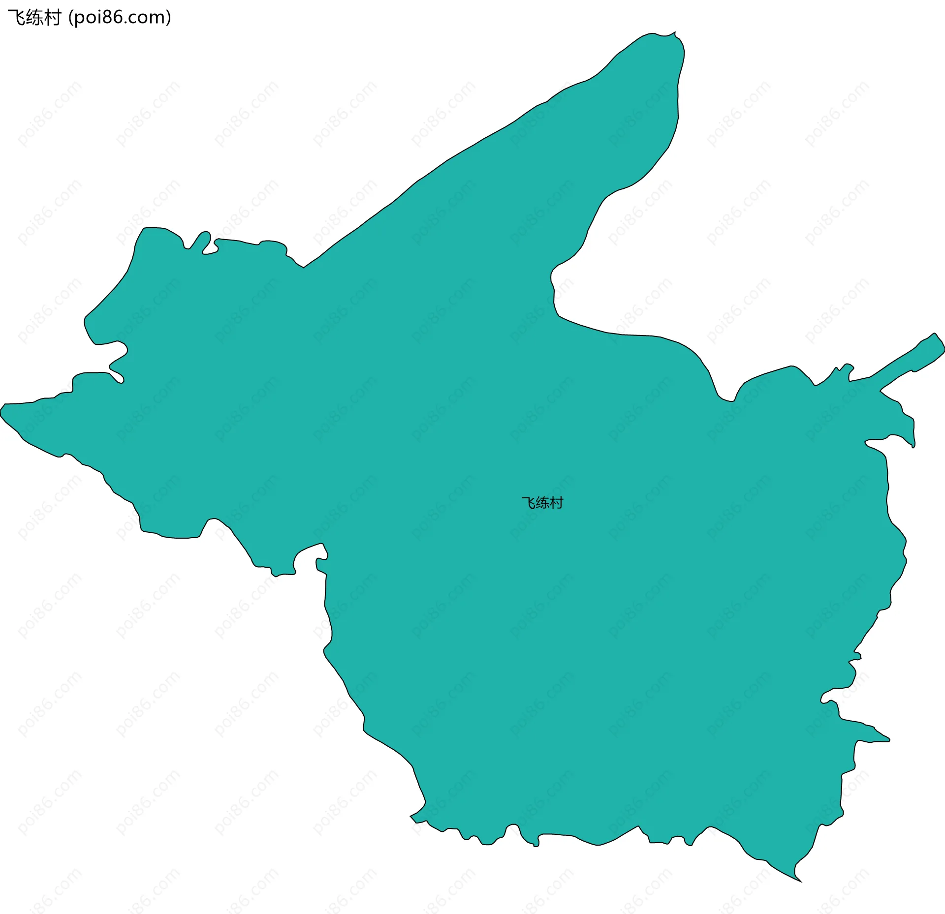 飞练村边界地图