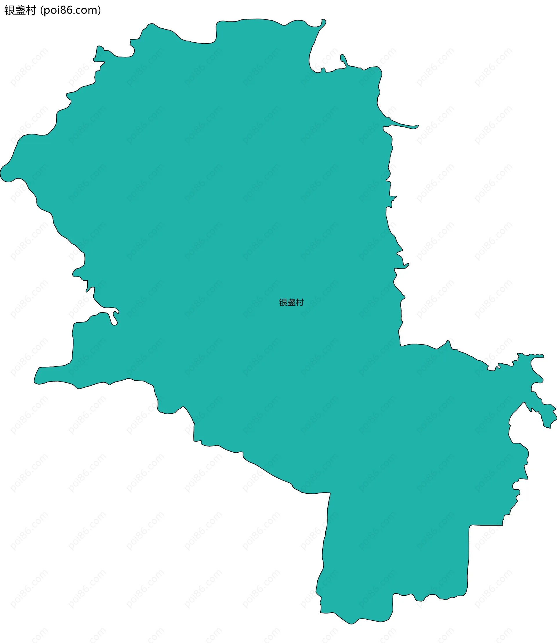 银盏村边界地图