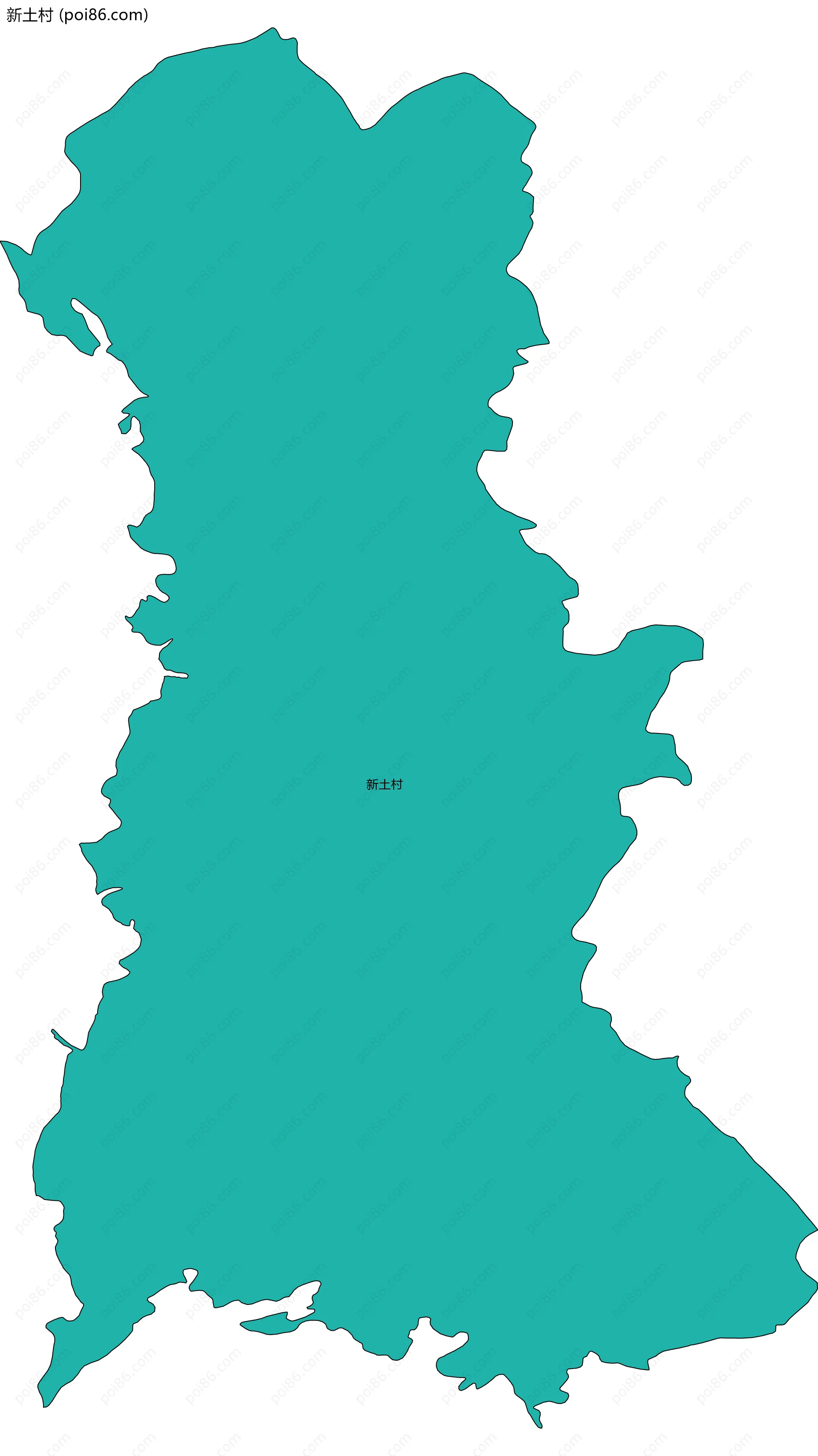 新土村边界地图