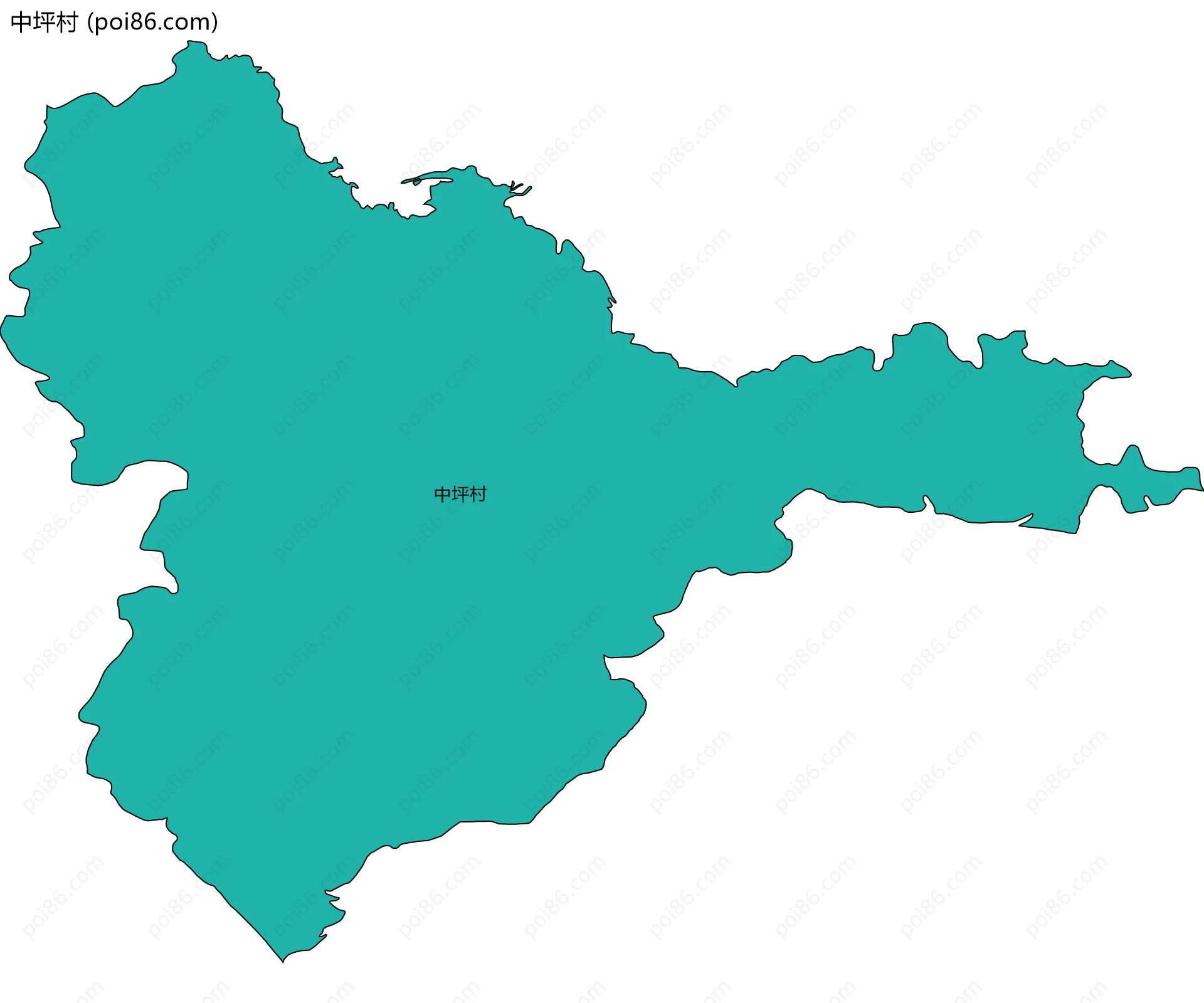 中坪村边界地图