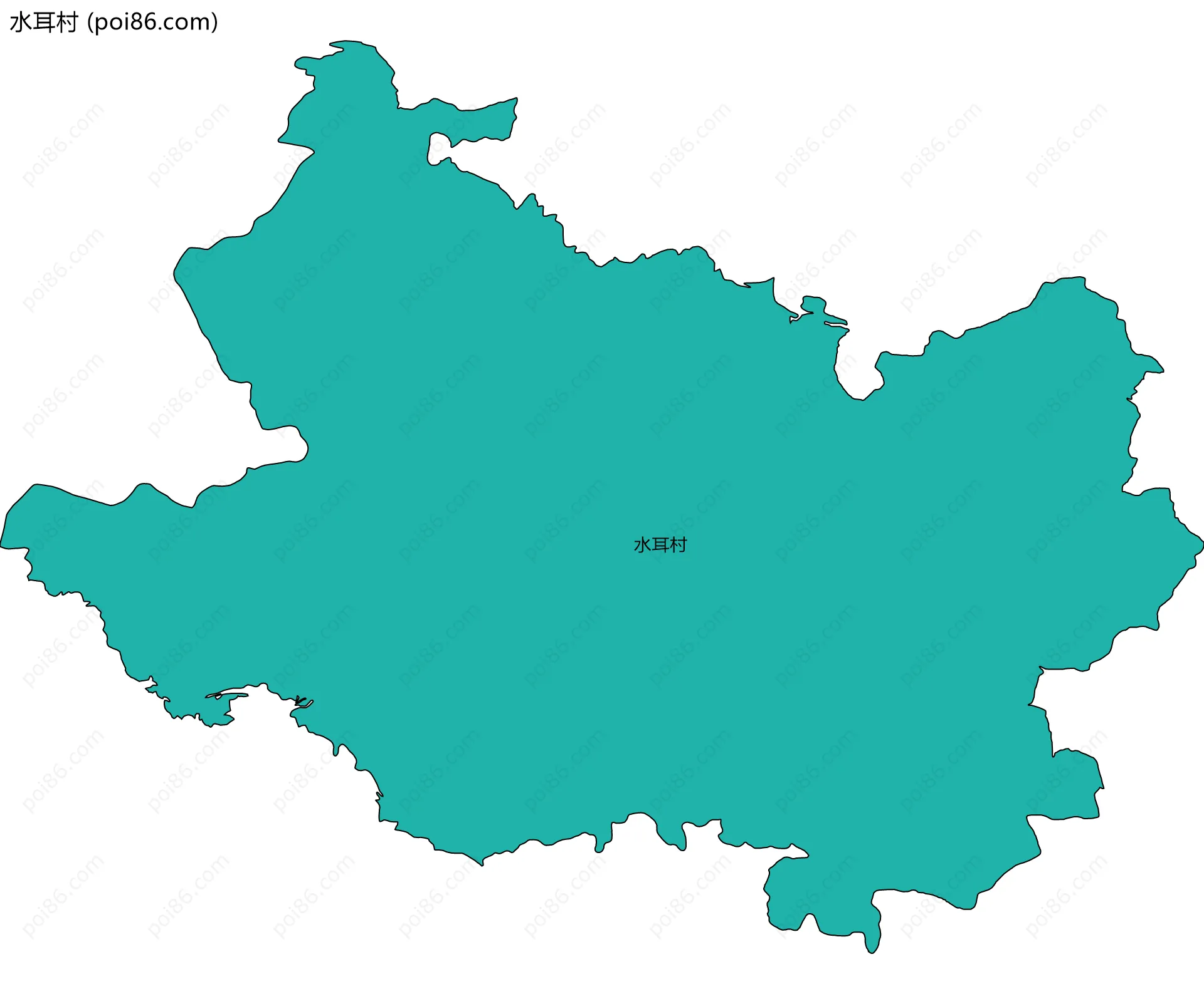 水耳村边界地图