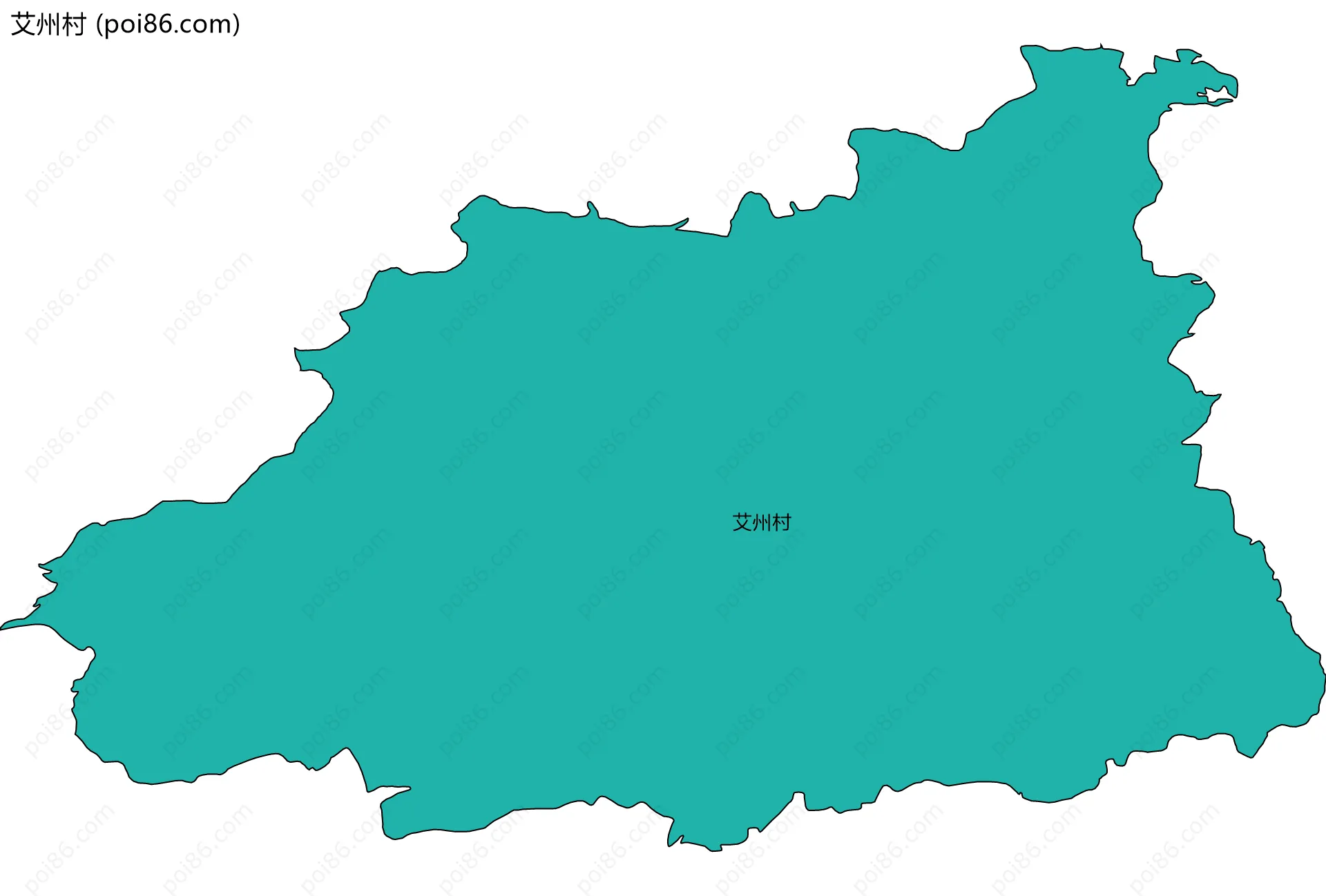 艾州村边界地图