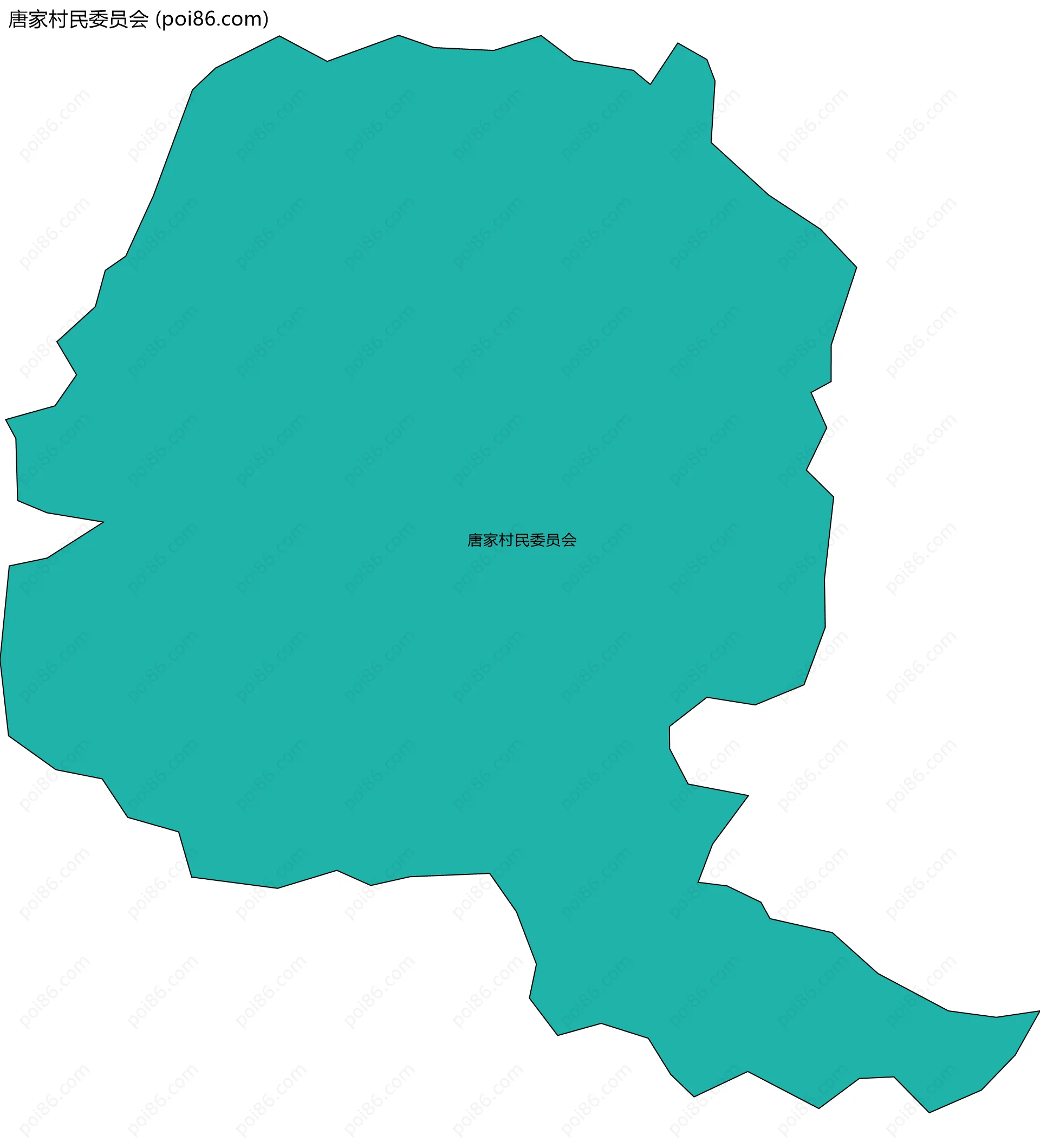 唐家村民委员会边界地图