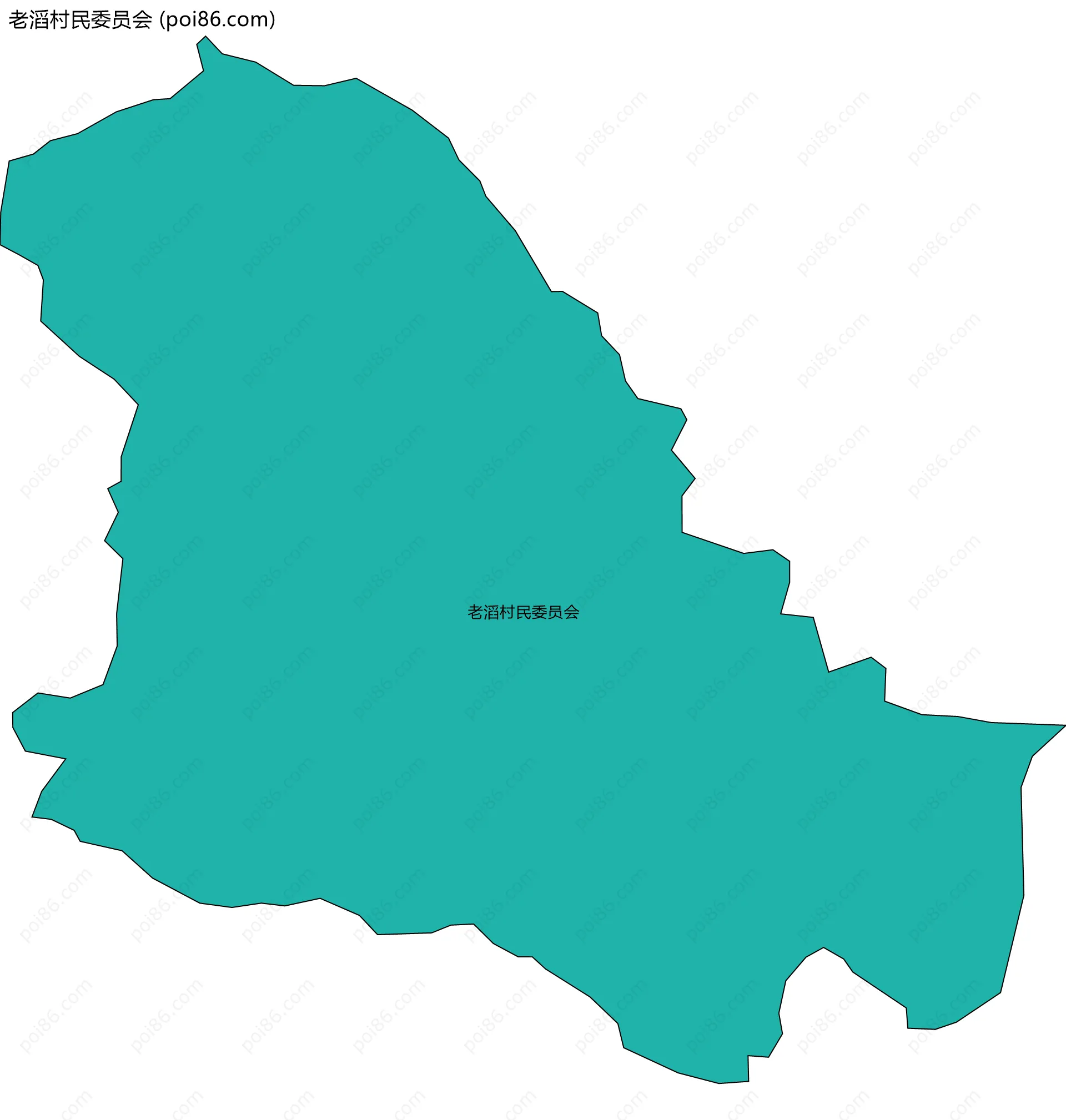 老滔村民委员会边界地图