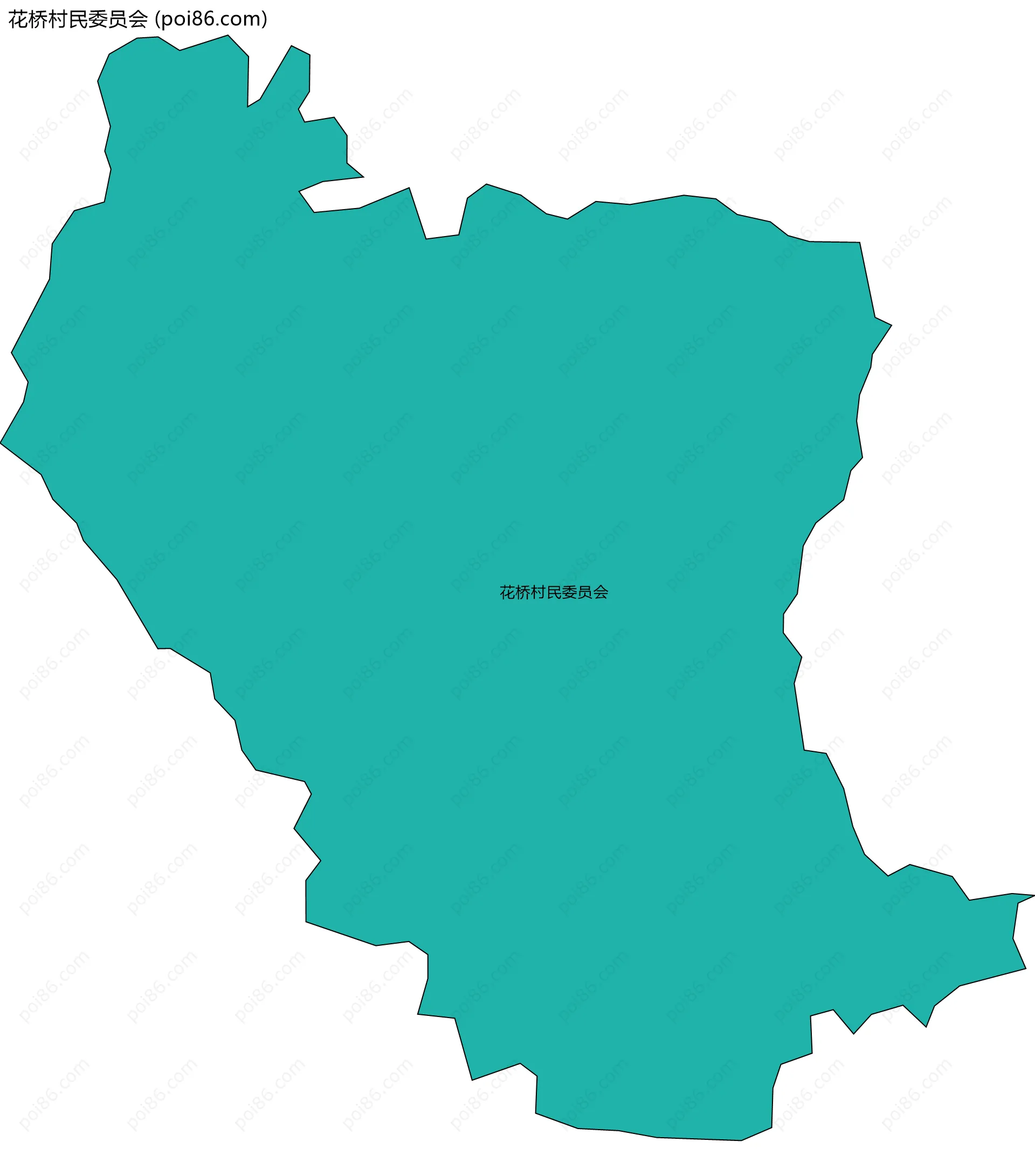 花桥村民委员会边界地图