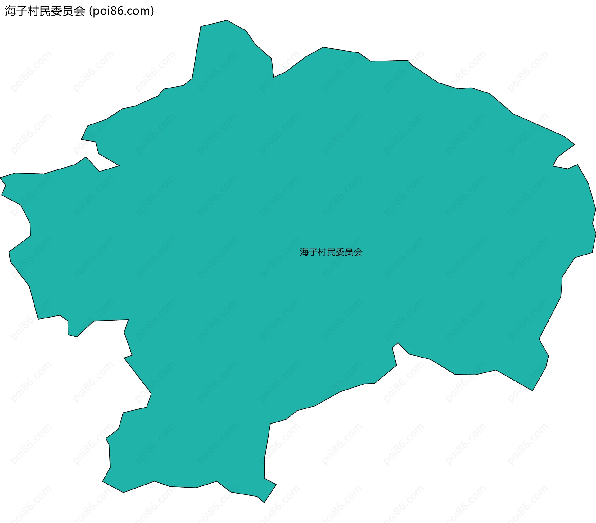 海子村民委员会边界地图