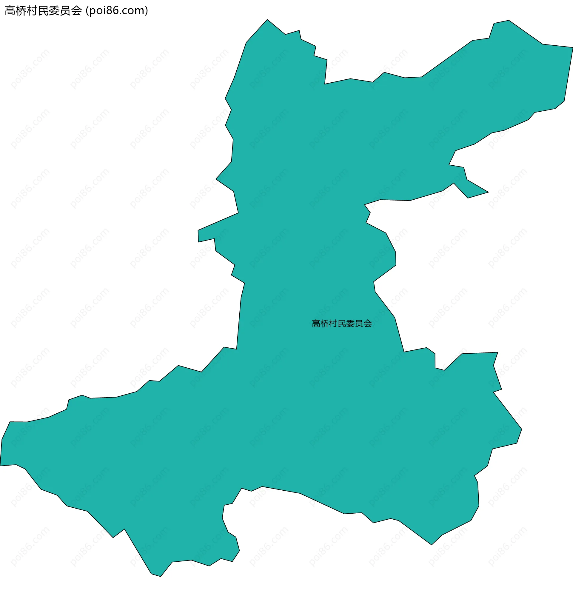 高桥村民委员会边界地图