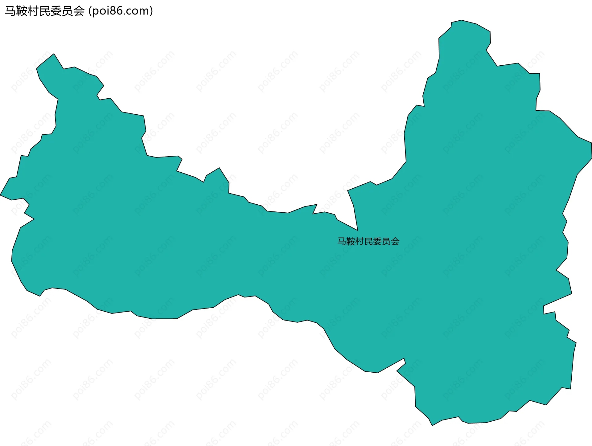 马鞍村民委员会边界地图