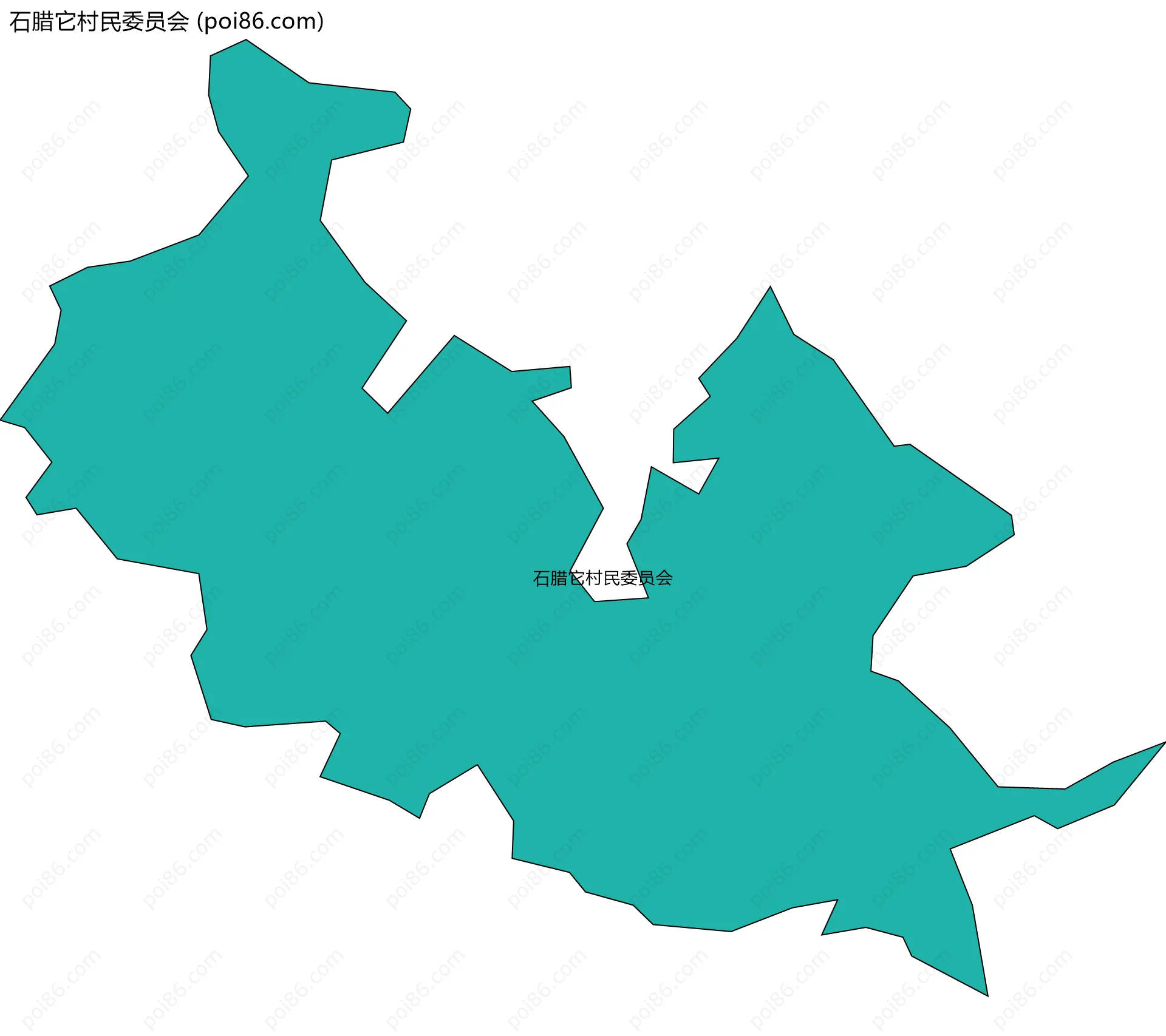 石腊它村民委员会边界地图