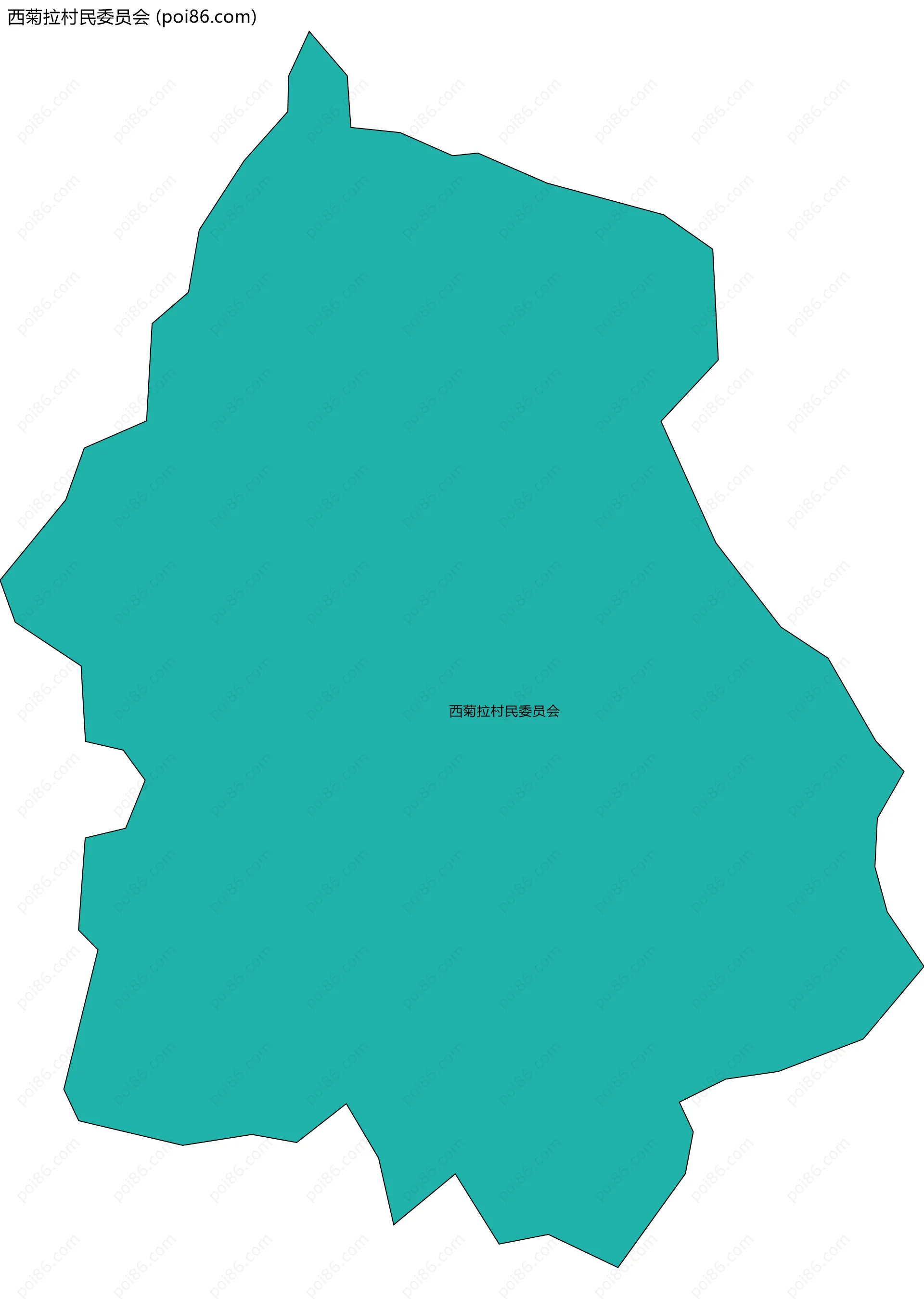 西菊拉村民委员会边界地图