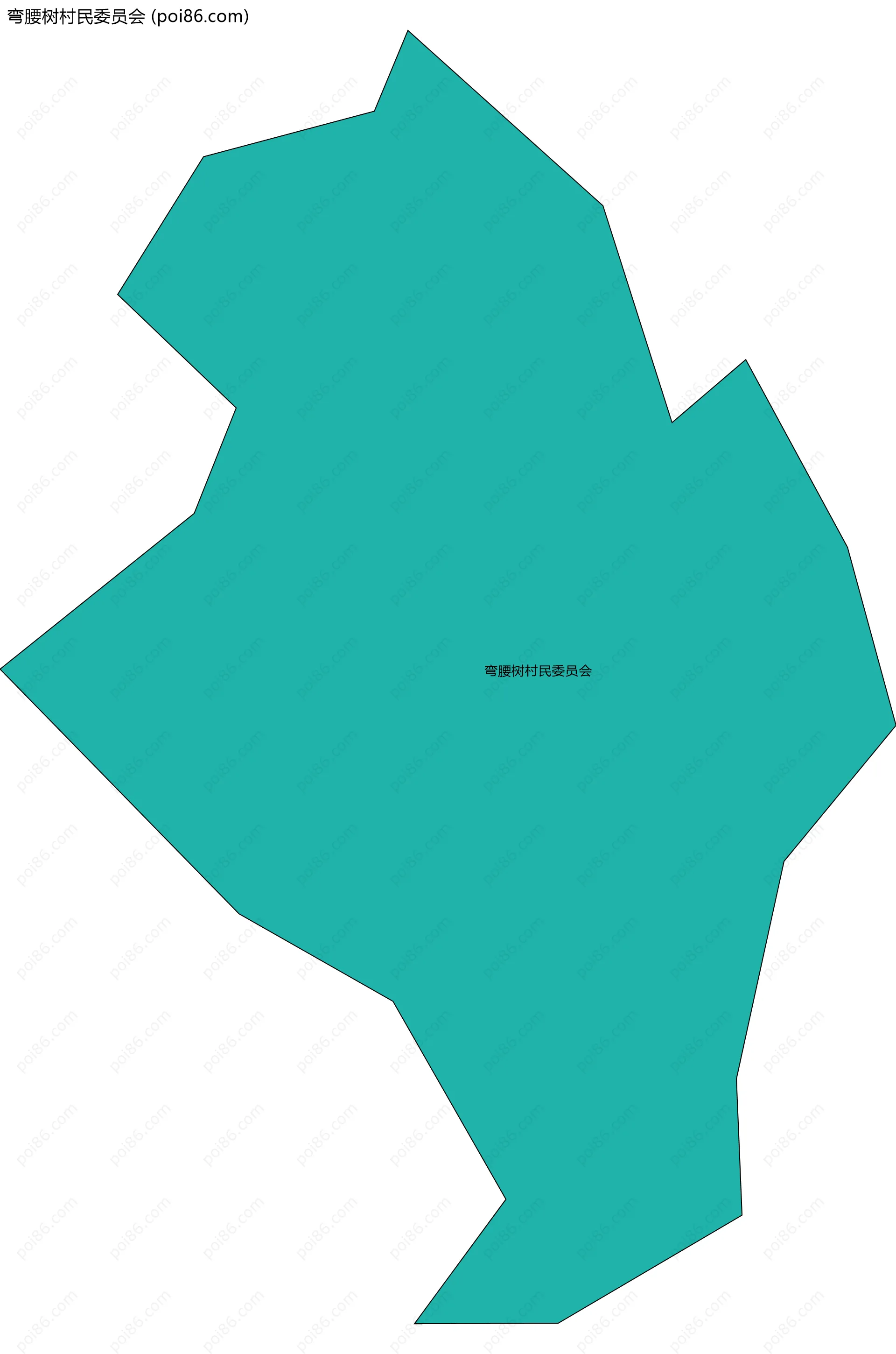 弯腰树村民委员会边界地图