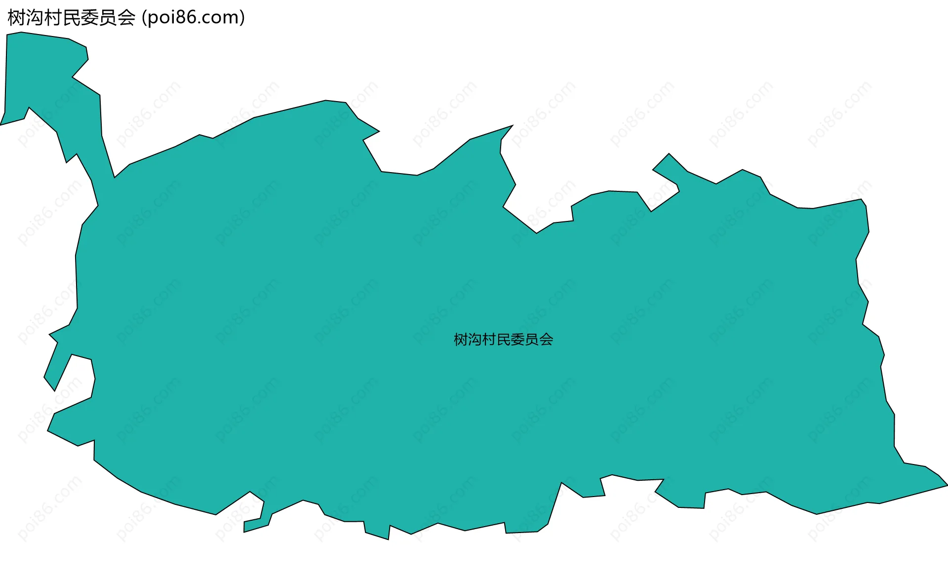 树沟村民委员会边界地图