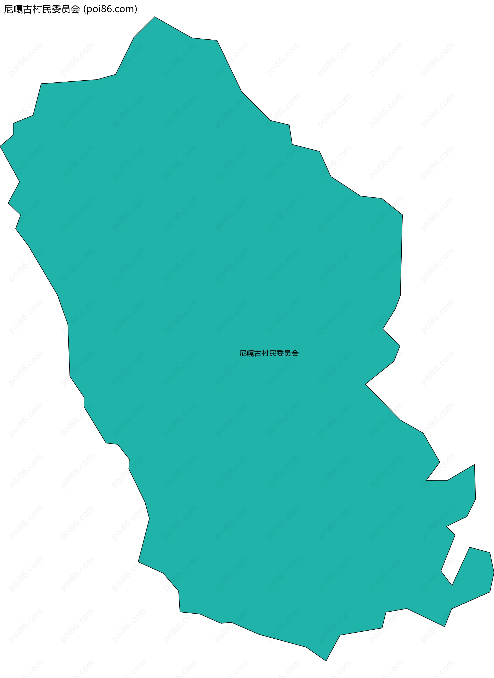 尼嘎古村民委员会边界地图