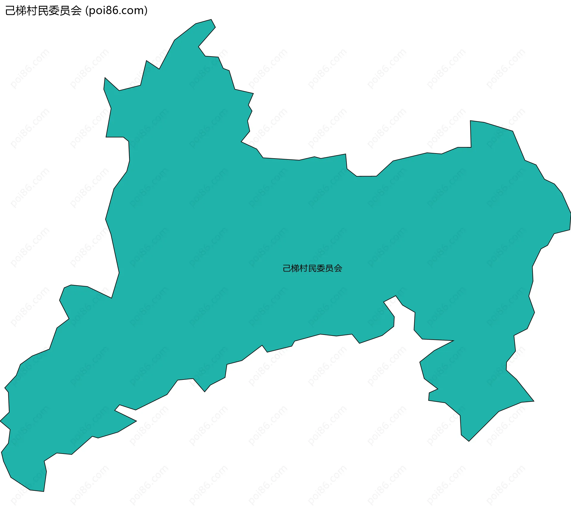 己梯村民委员会边界地图