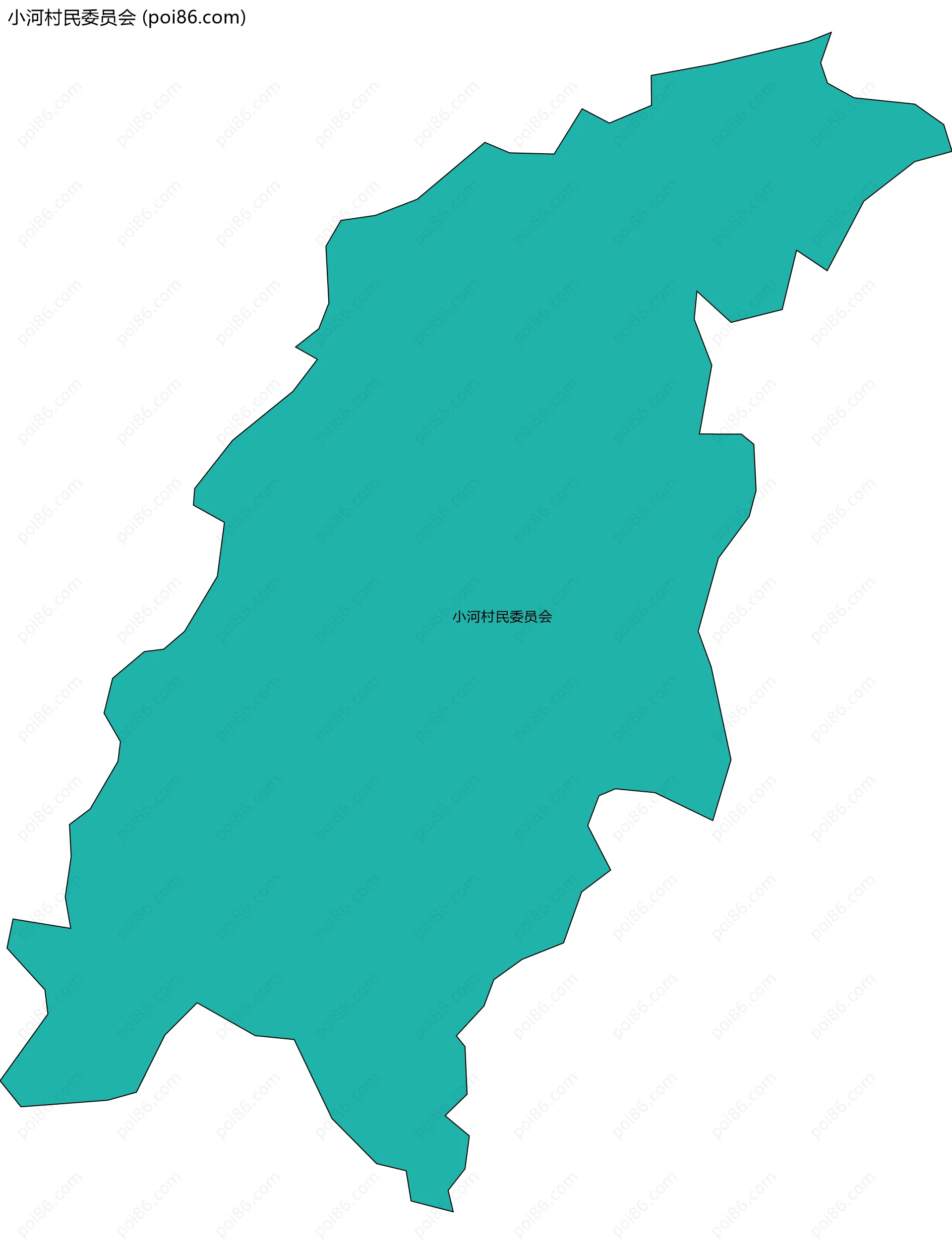 小河村民委员会边界地图