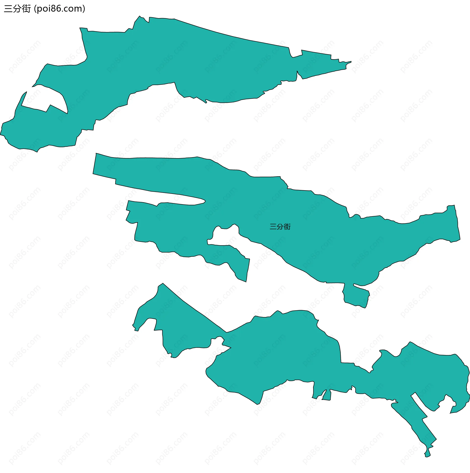 三分街边界地图