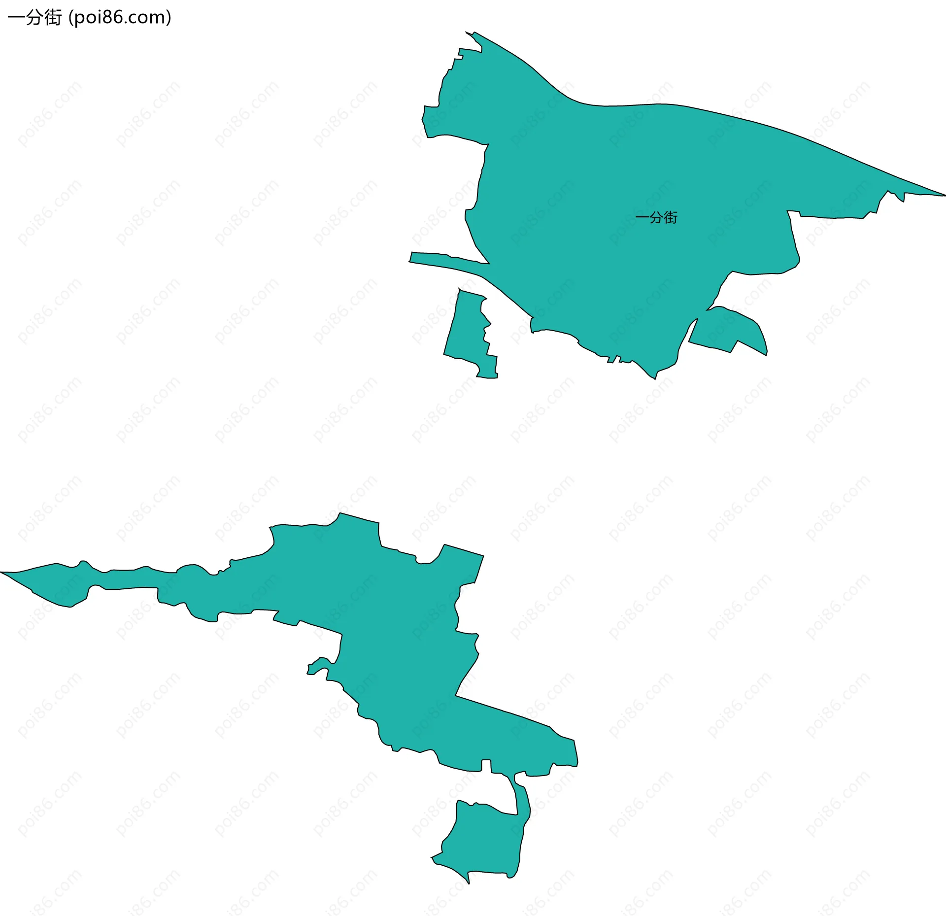 一分街边界地图