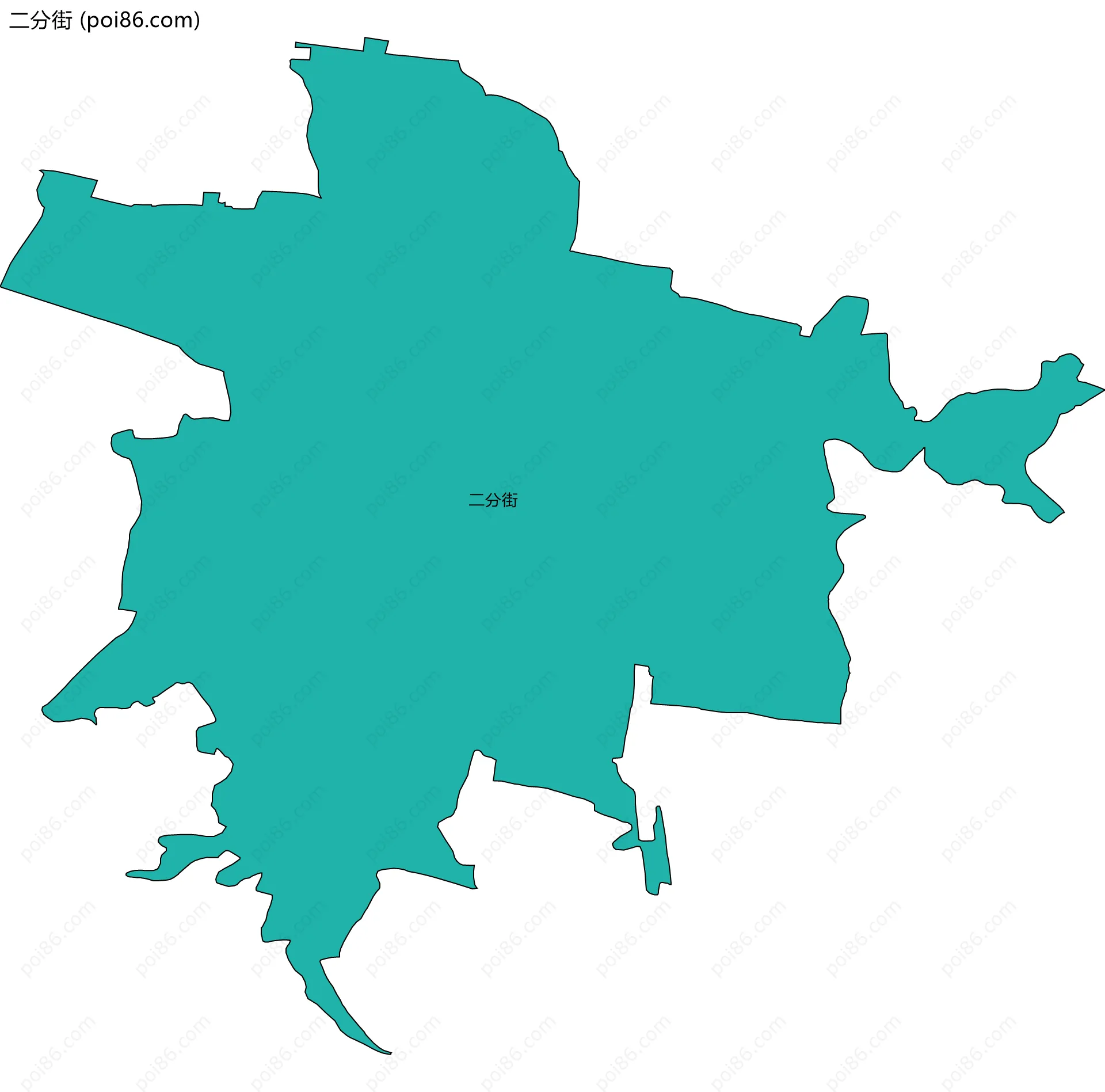 二分街边界地图