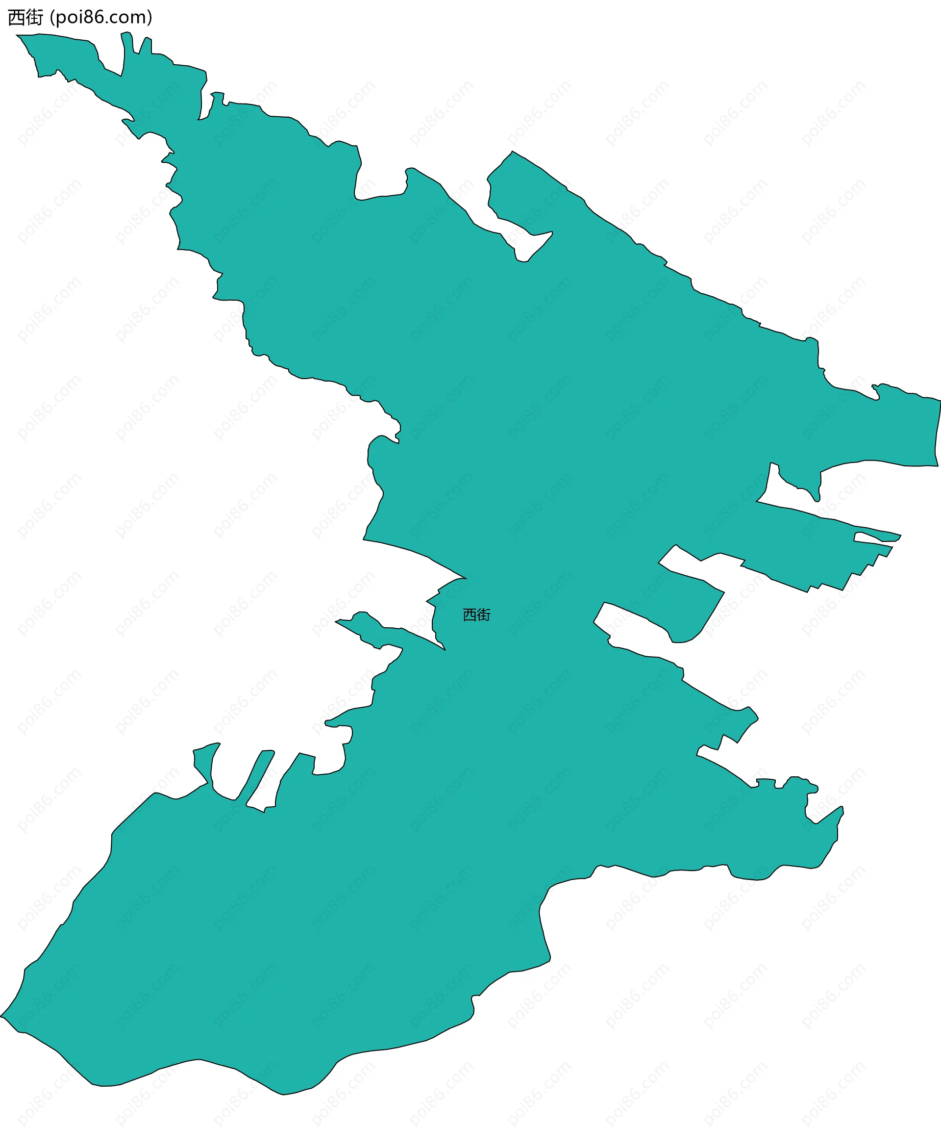 西街边界地图
