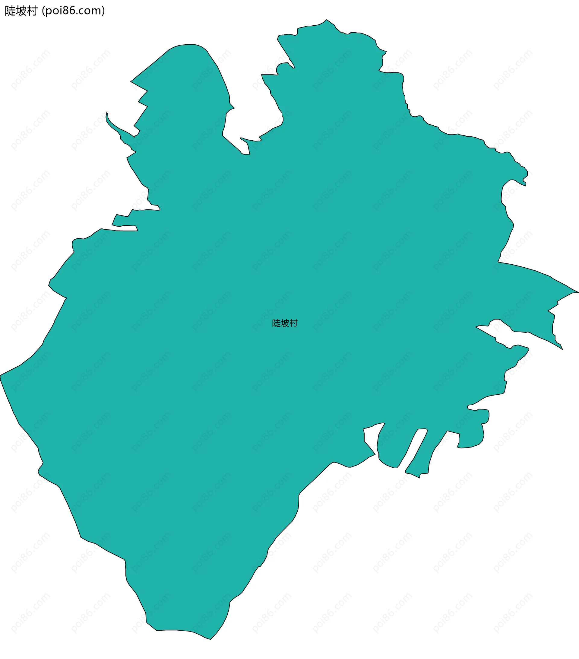 陡坡村边界地图