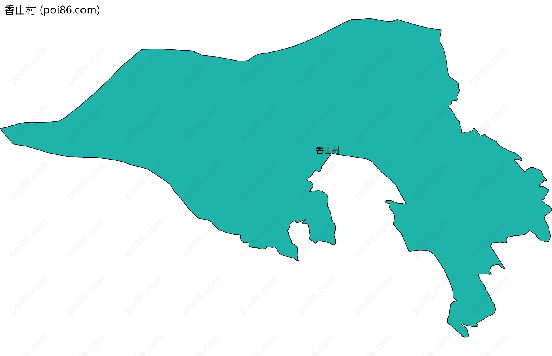 香山村边界地图