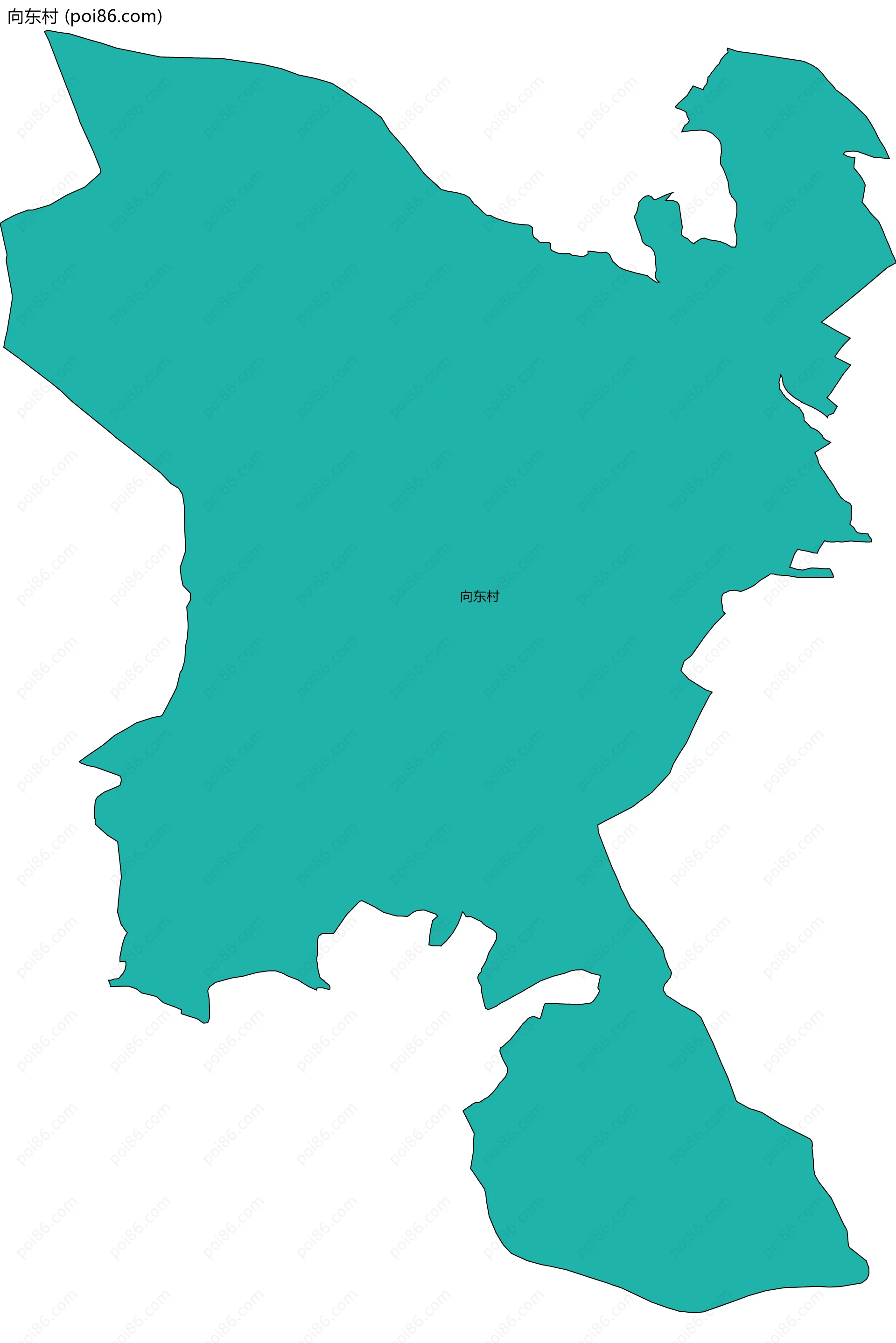 向东村边界地图