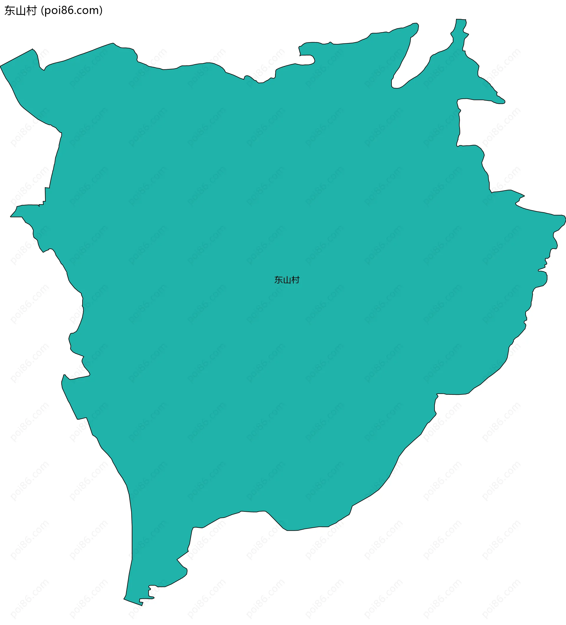 东山村边界地图