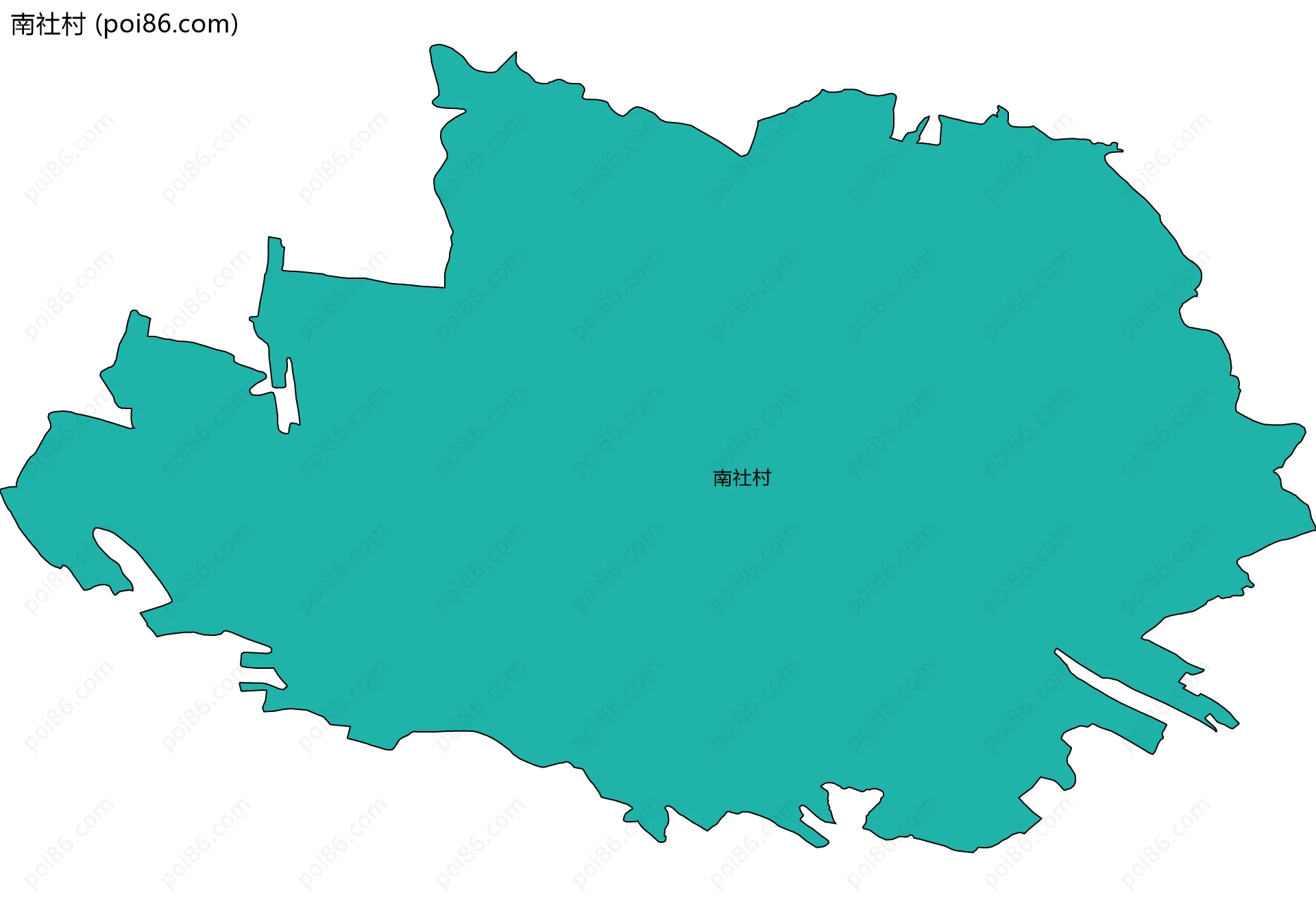 南社村边界地图