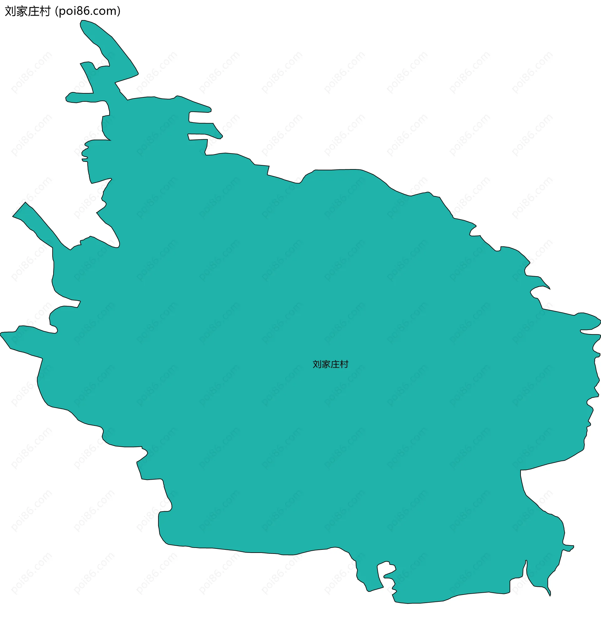 刘家庄村边界地图