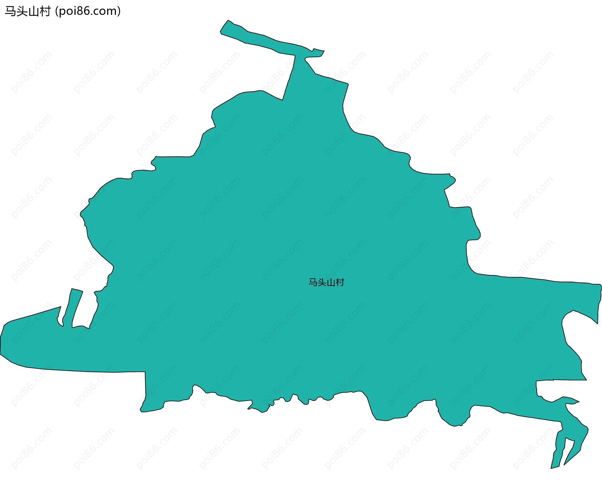 马头山村边界地图