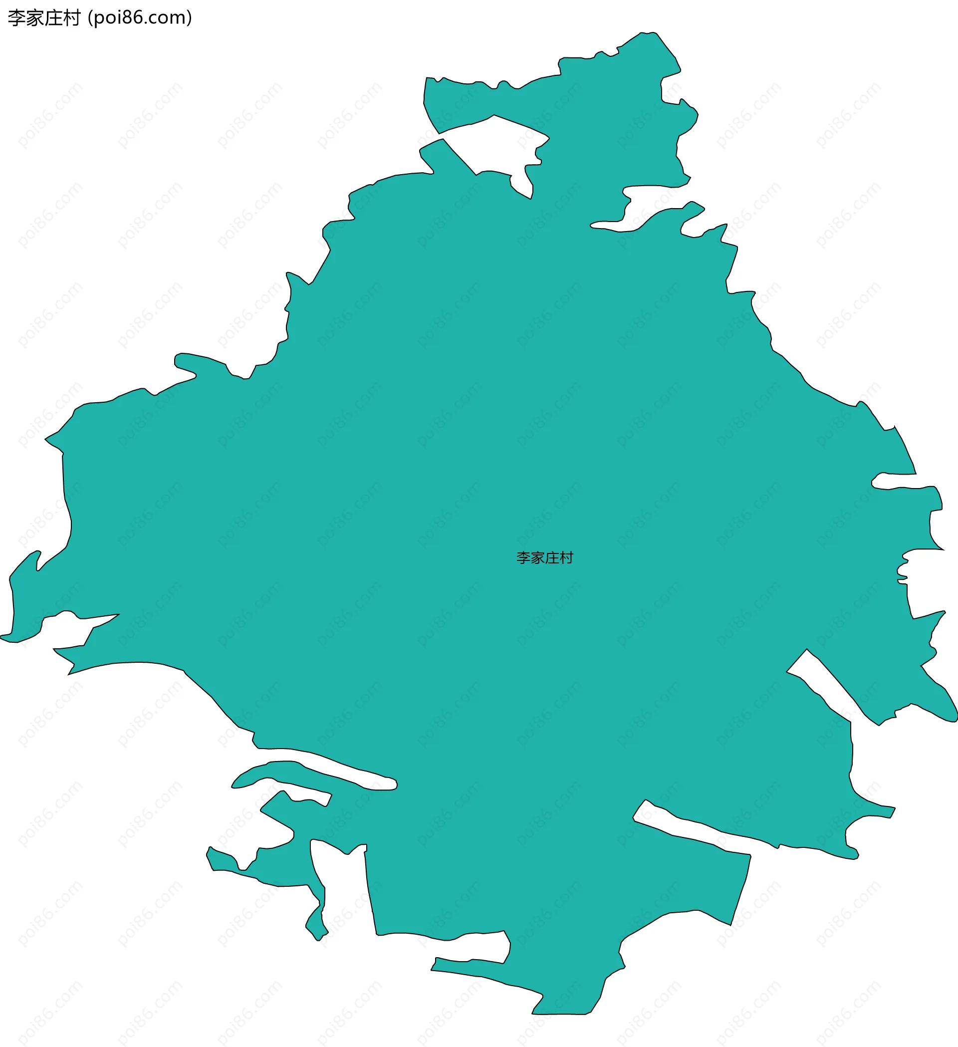 李家庄村边界地图