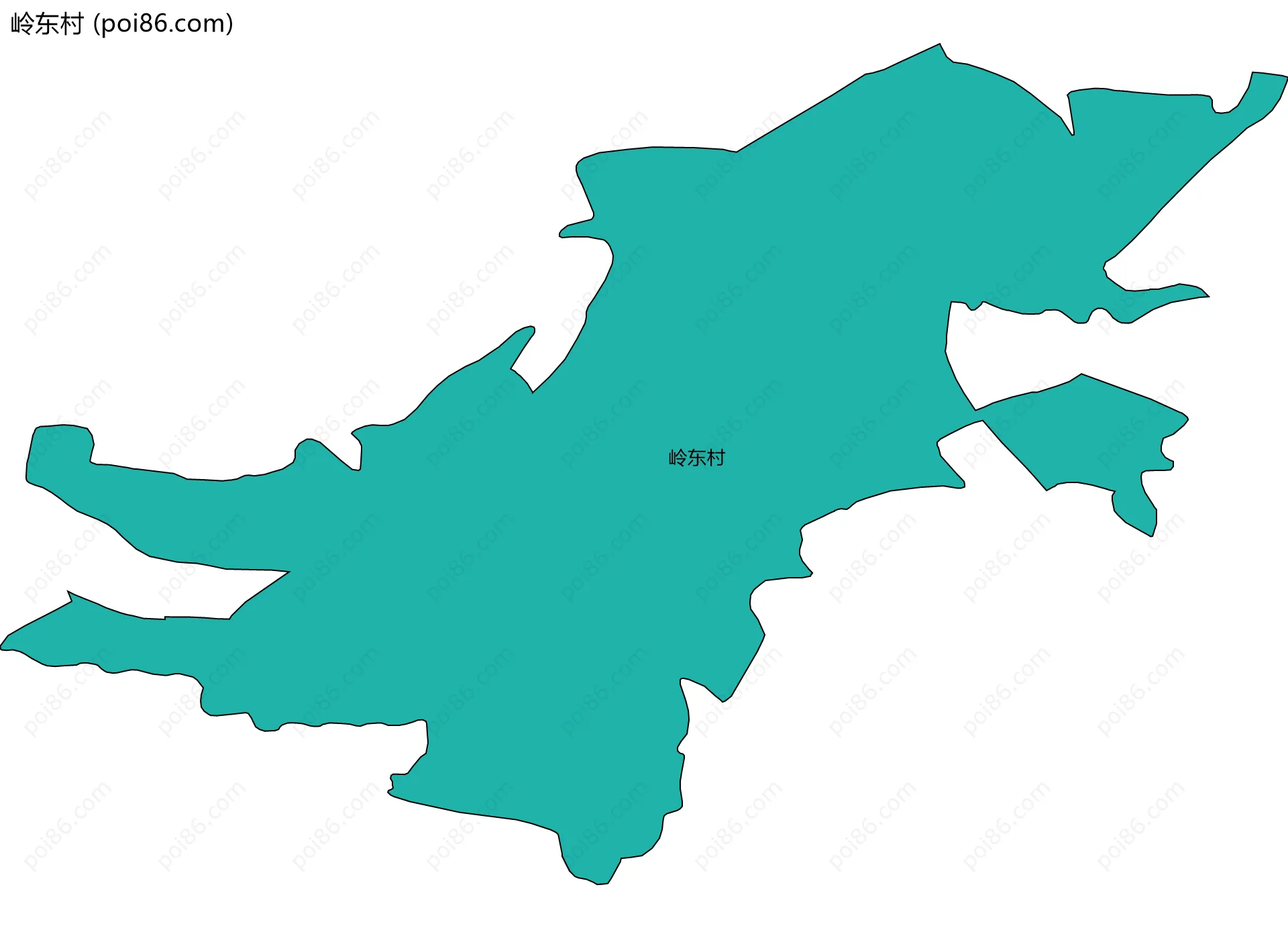 岭东村边界地图