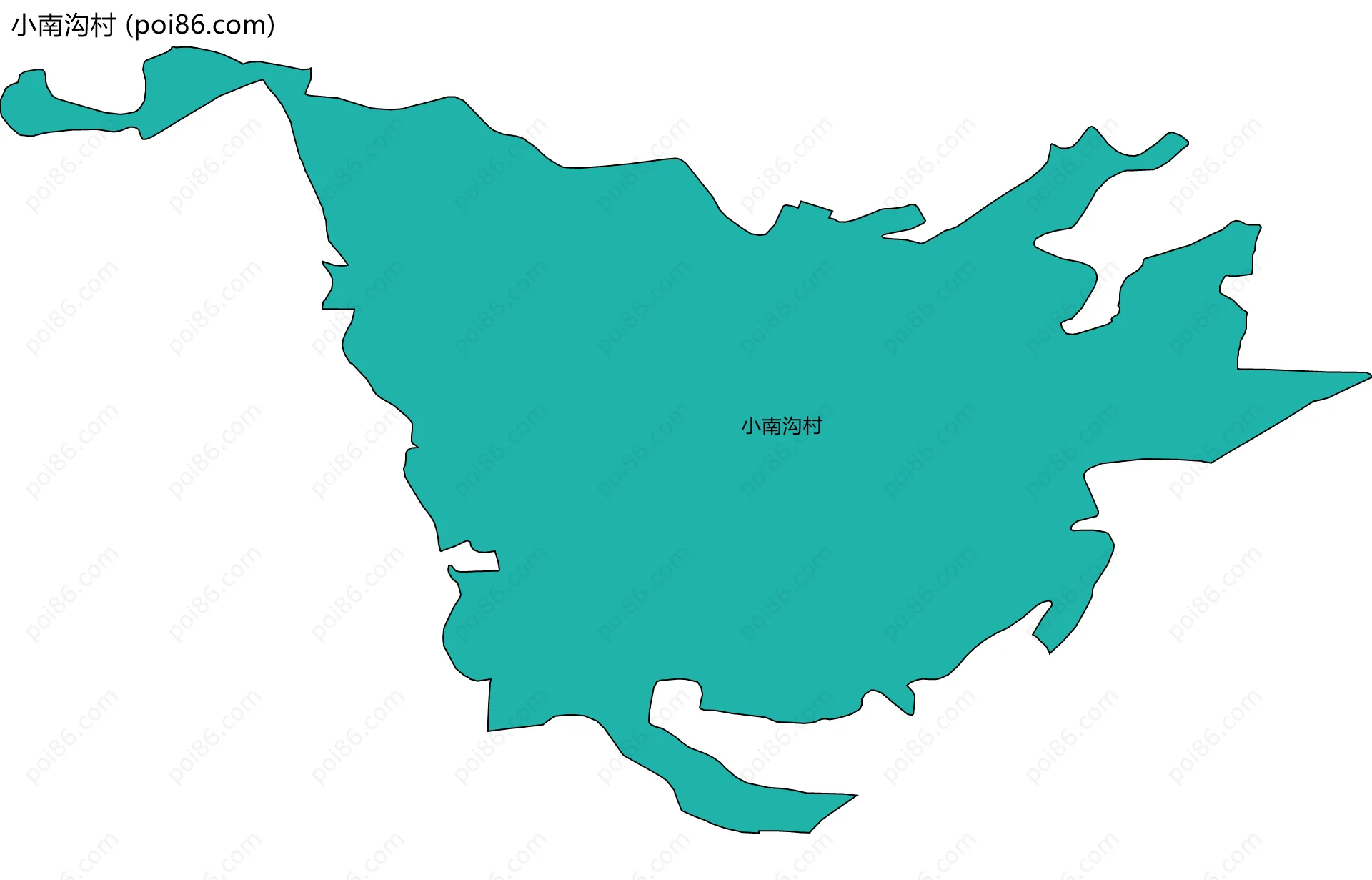 小南沟村边界地图