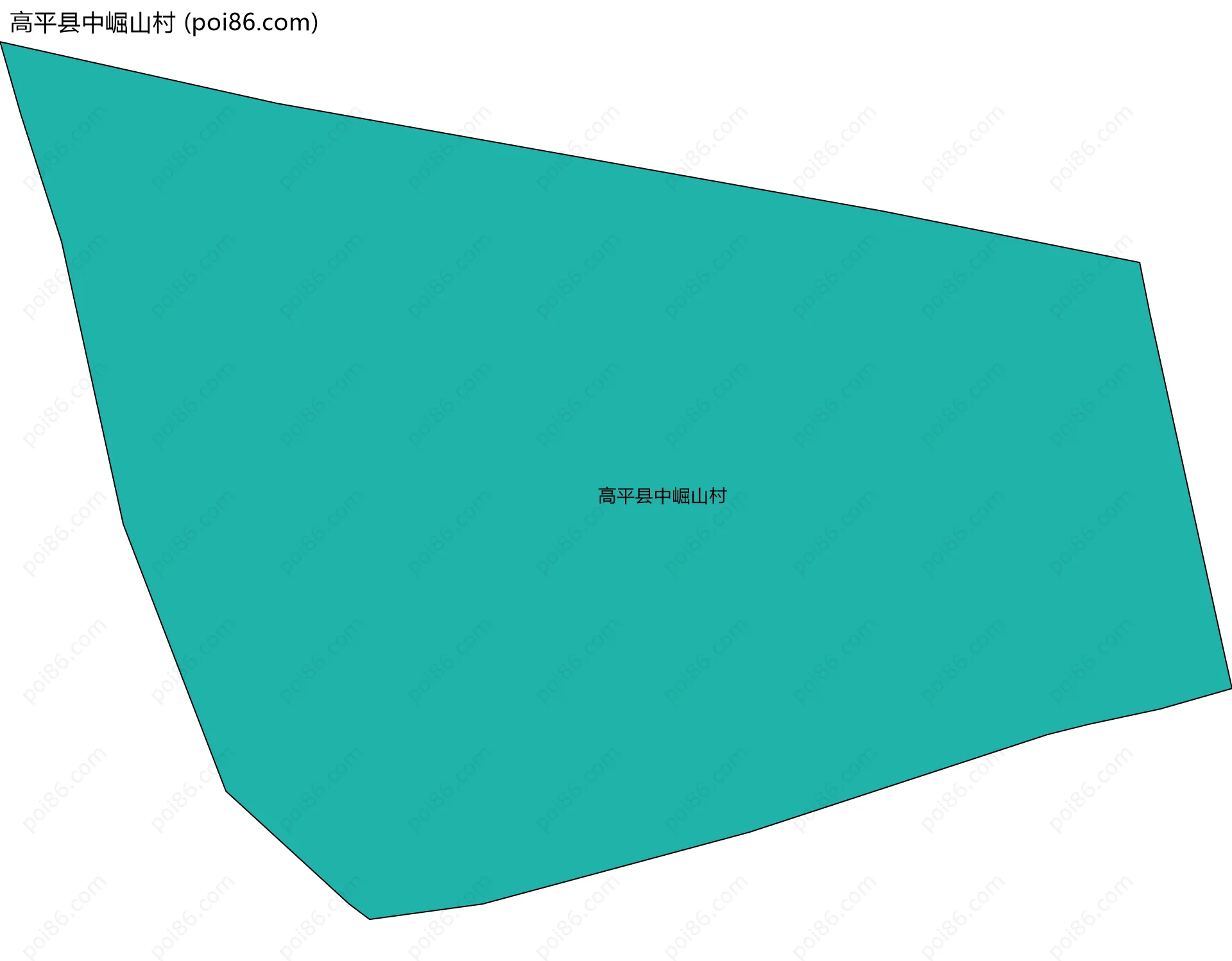 高平县中崛山村边界地图