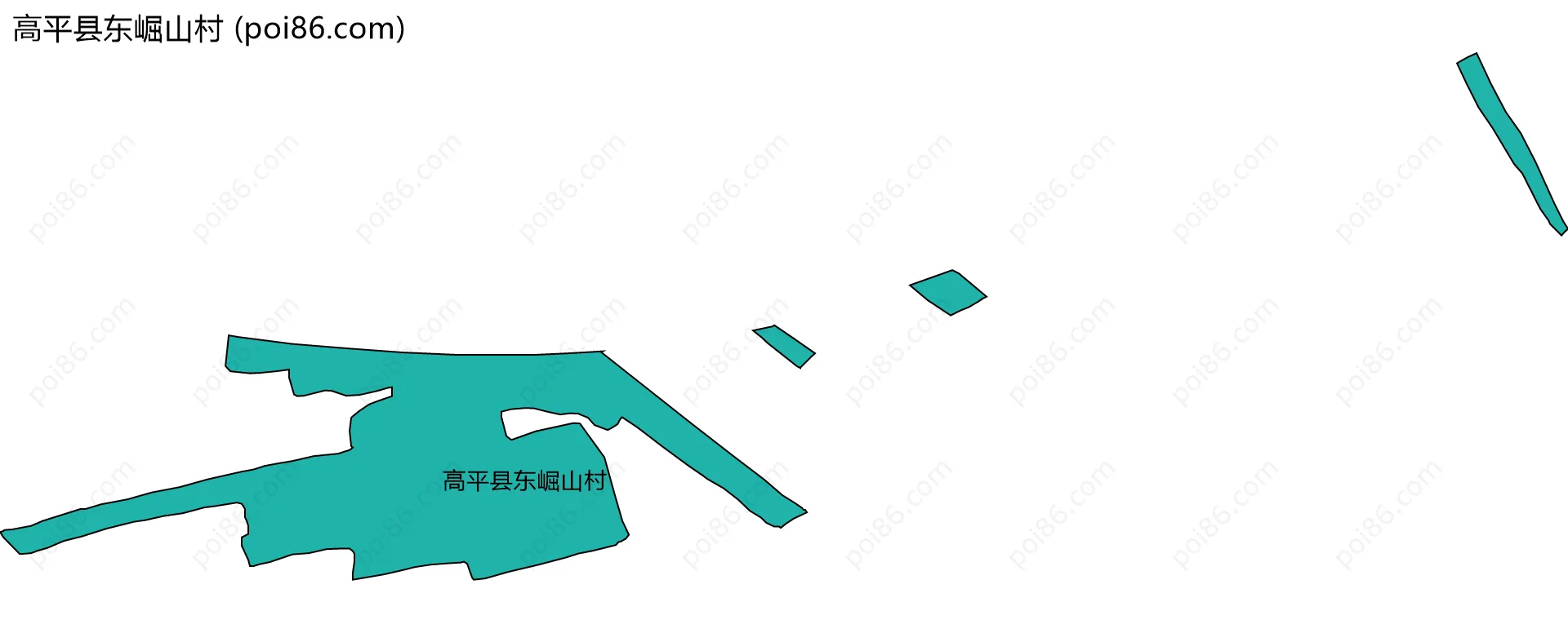 高平县东崛山村边界地图