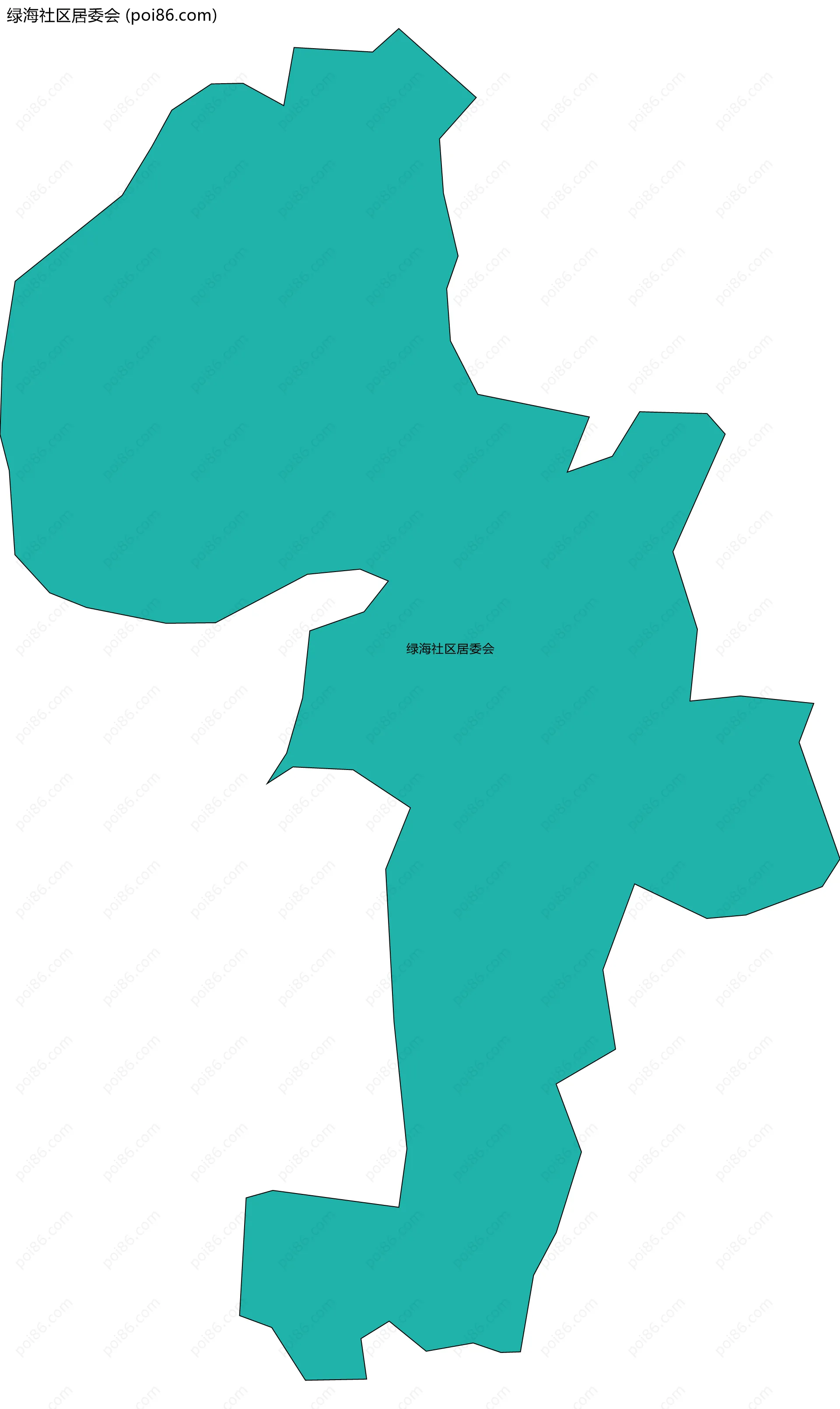 绿海社区居委会边界地图