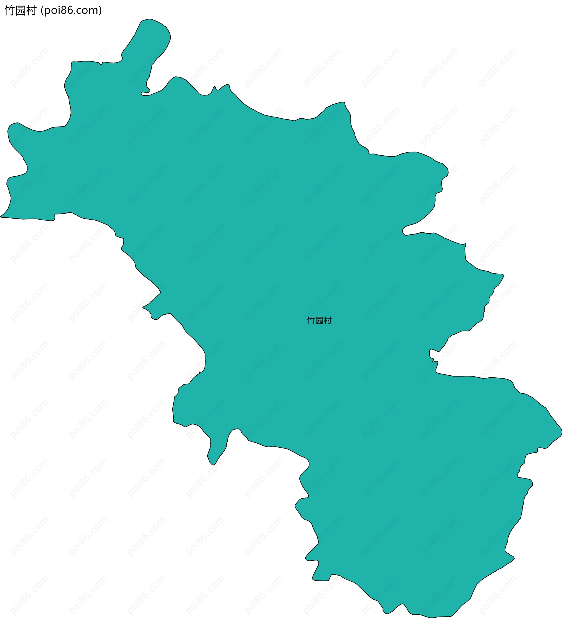 竹园村边界地图