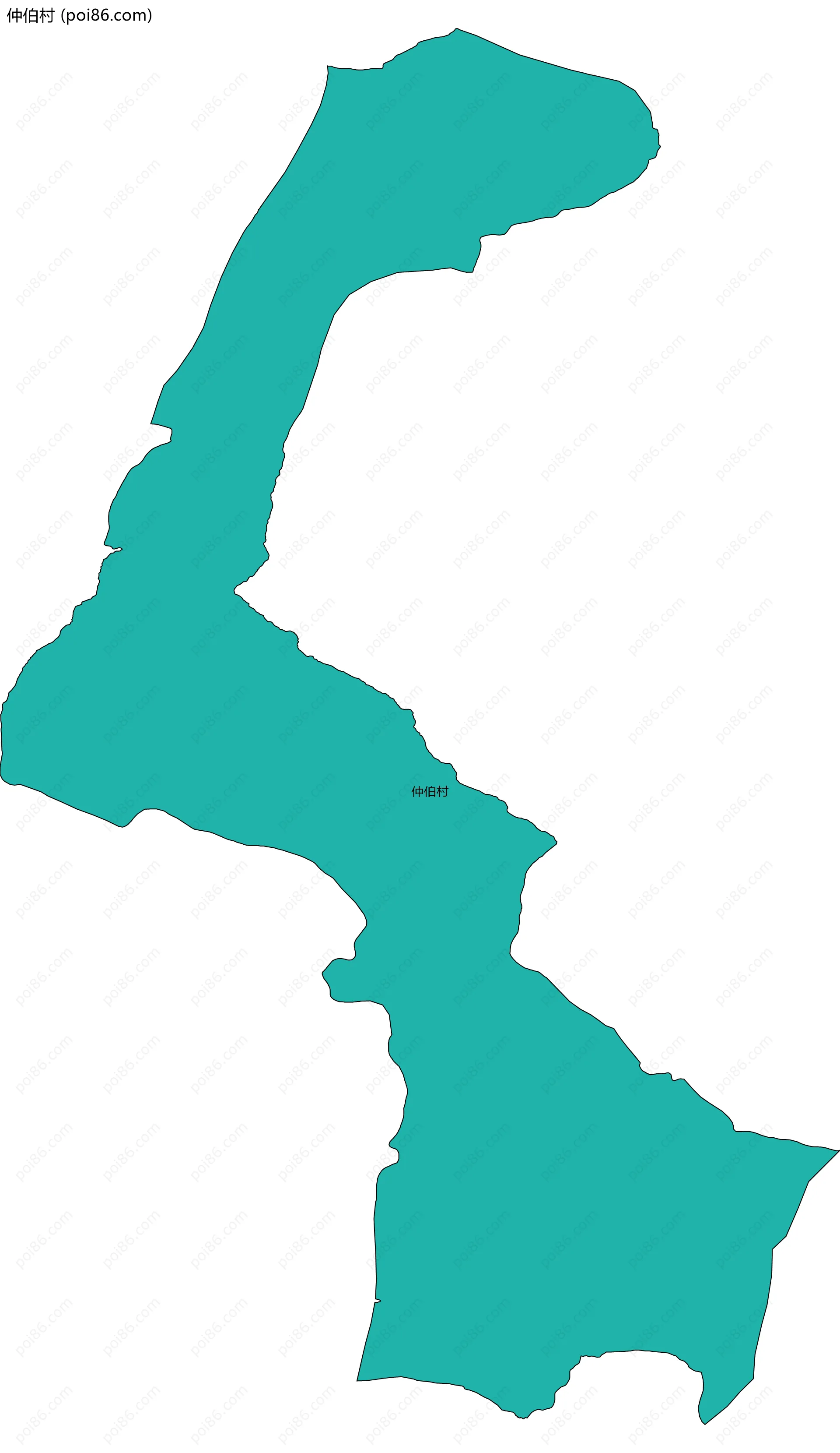 仲伯村边界地图