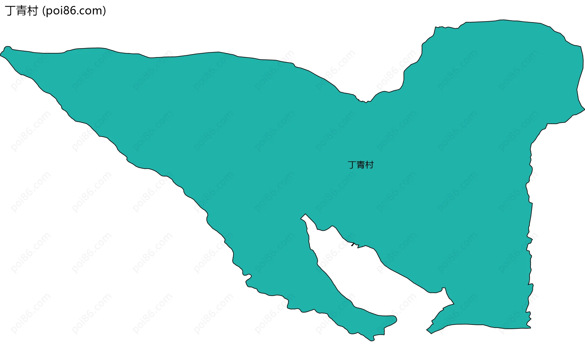 丁青村边界地图