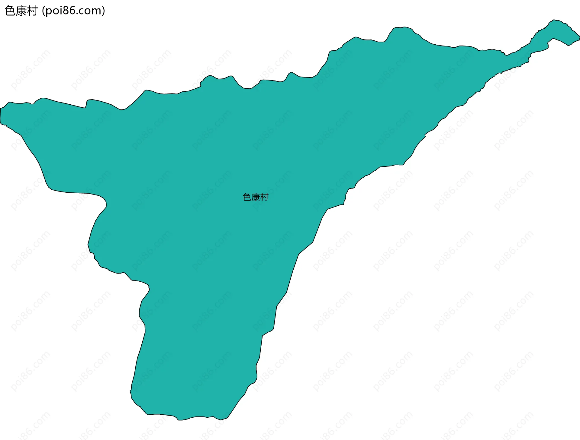 色康村边界地图
