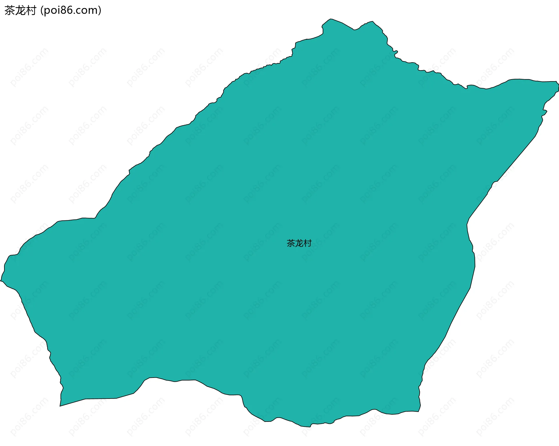 茶龙村边界地图