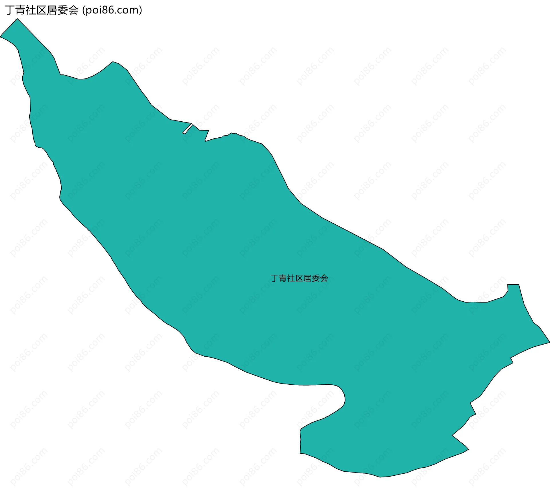 丁青社区居委会边界地图