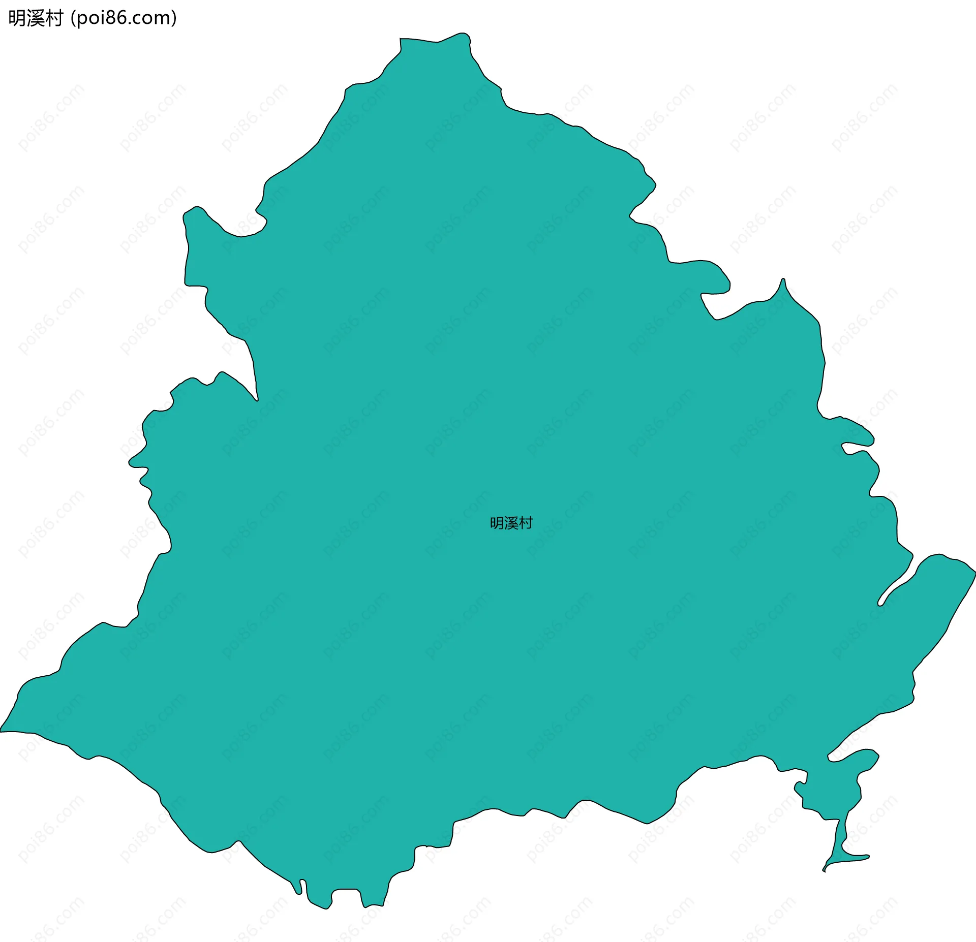 明溪村边界地图